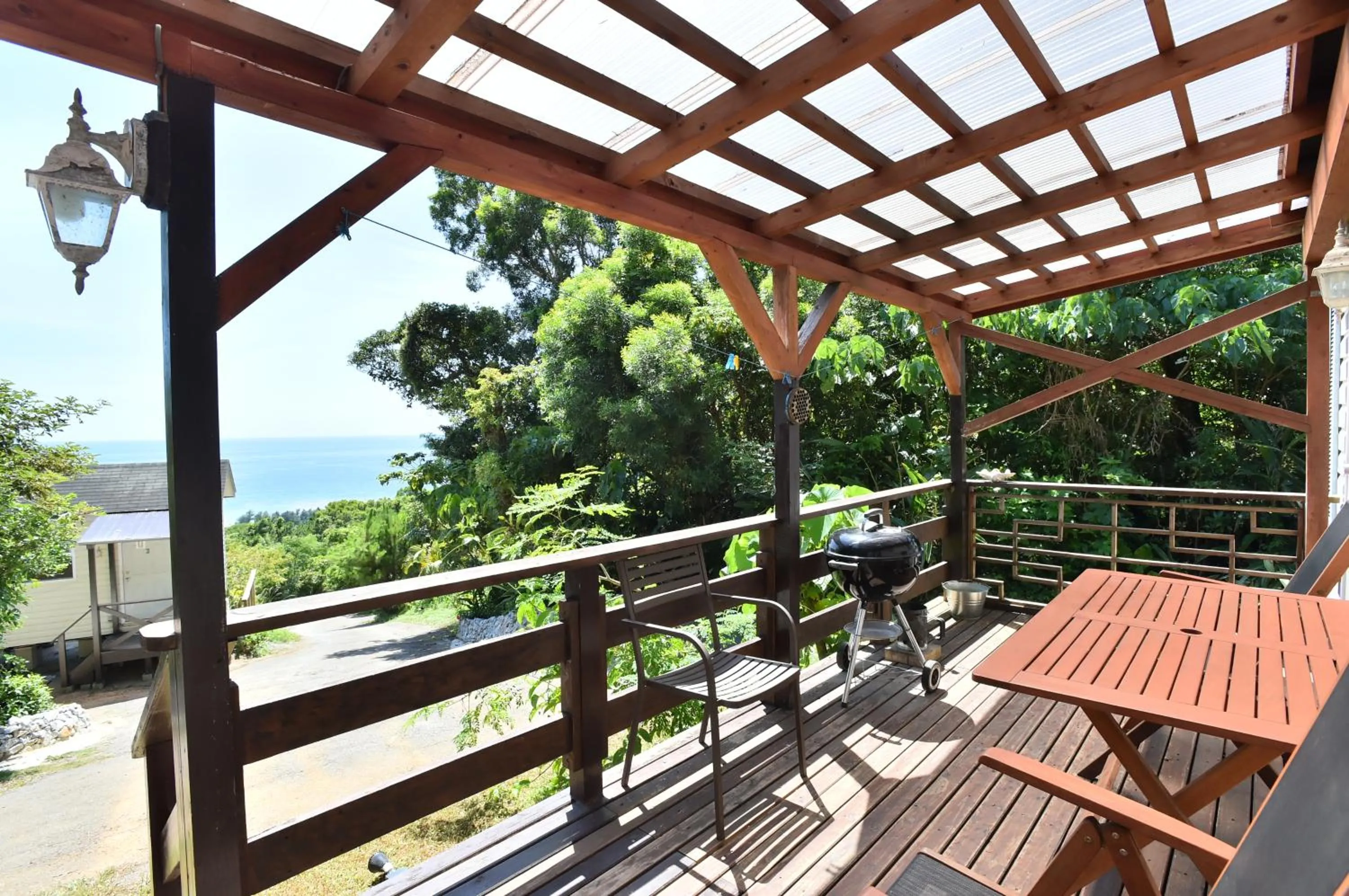 Balcony/Terrace in PANORAMA Ocean View Cottage