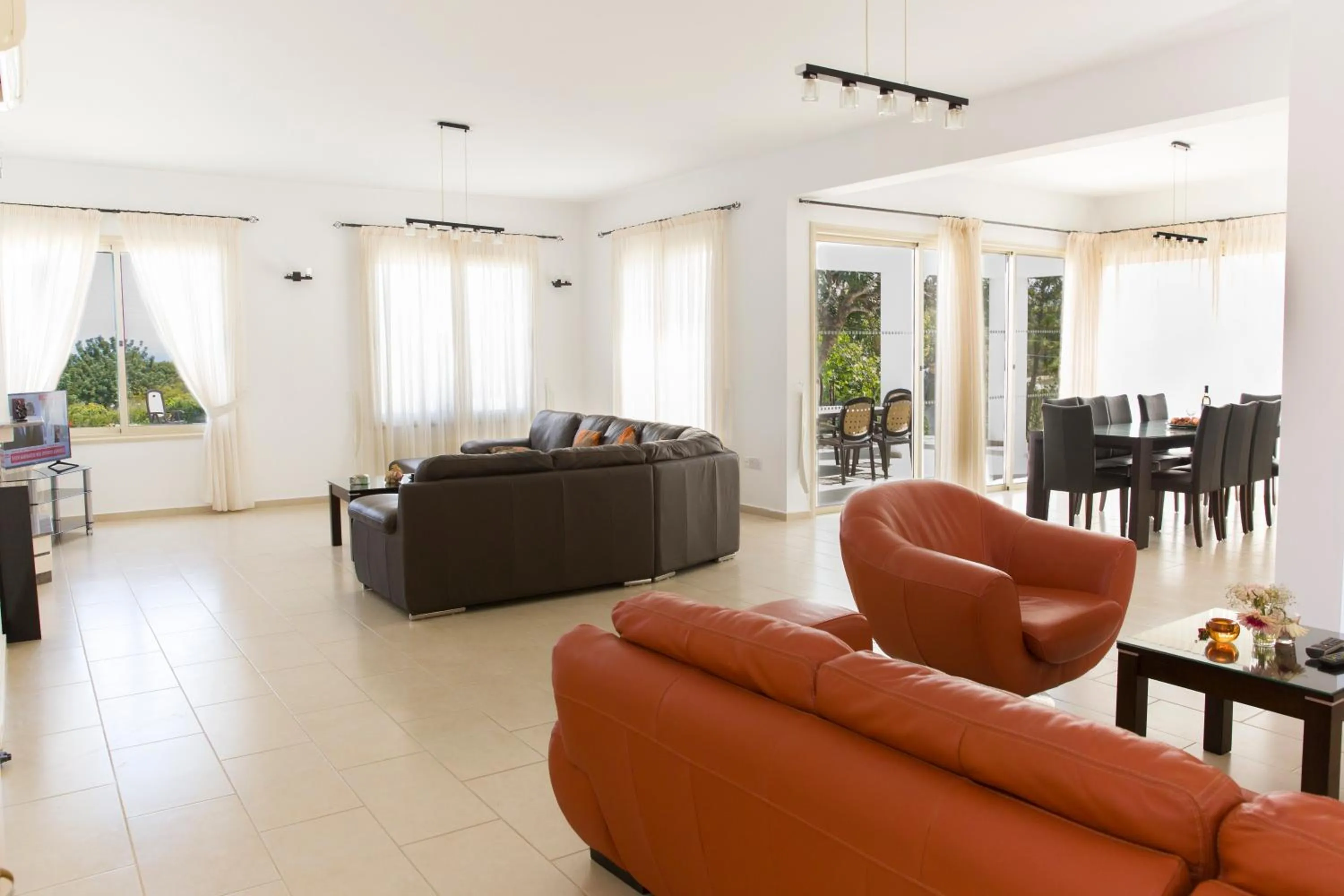 Living room in Eliofos Luxury Villa