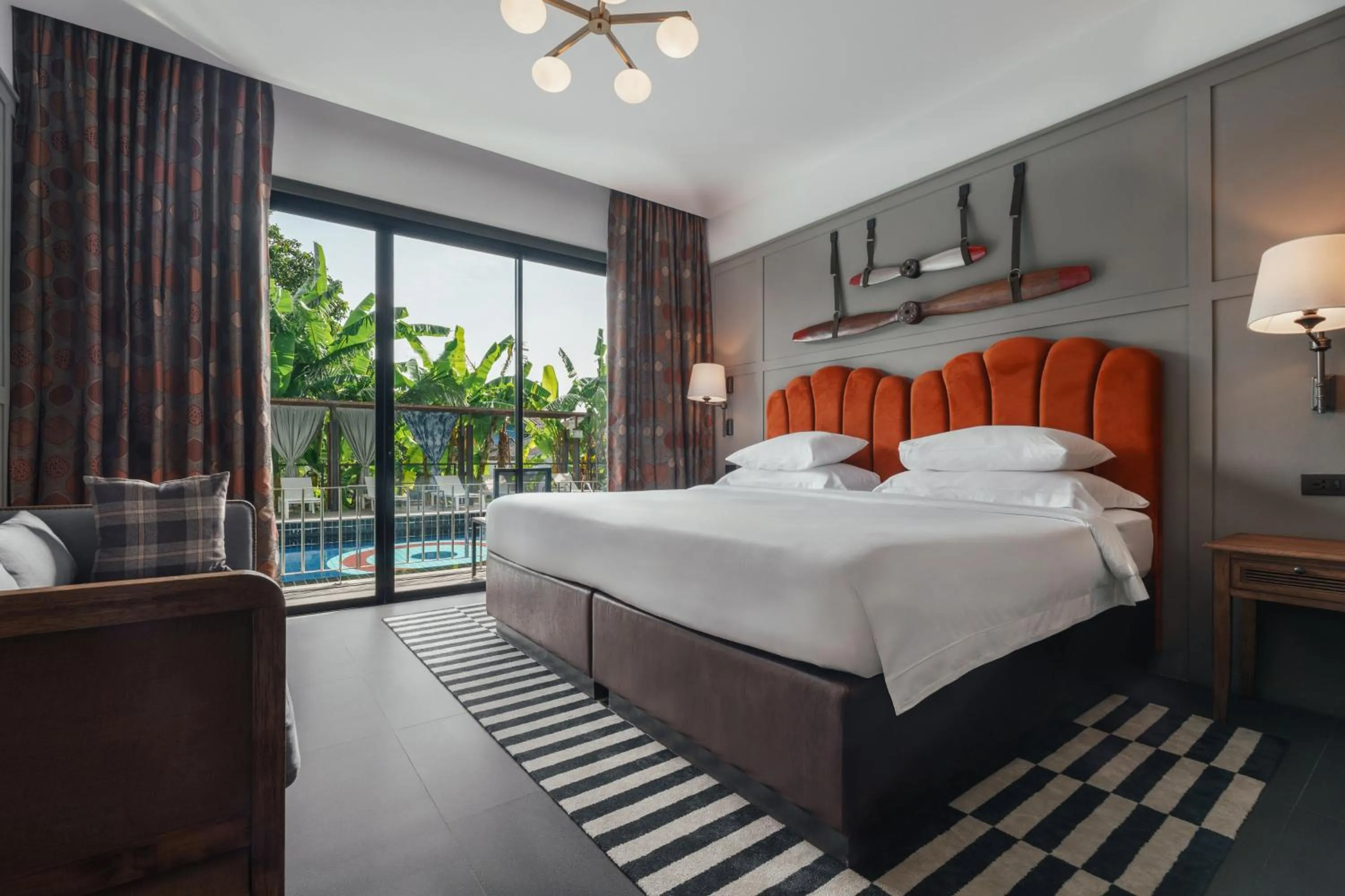 View (from property/room), Bed in Sugar Marina Hotel -AVIATOR- Phuket Airport