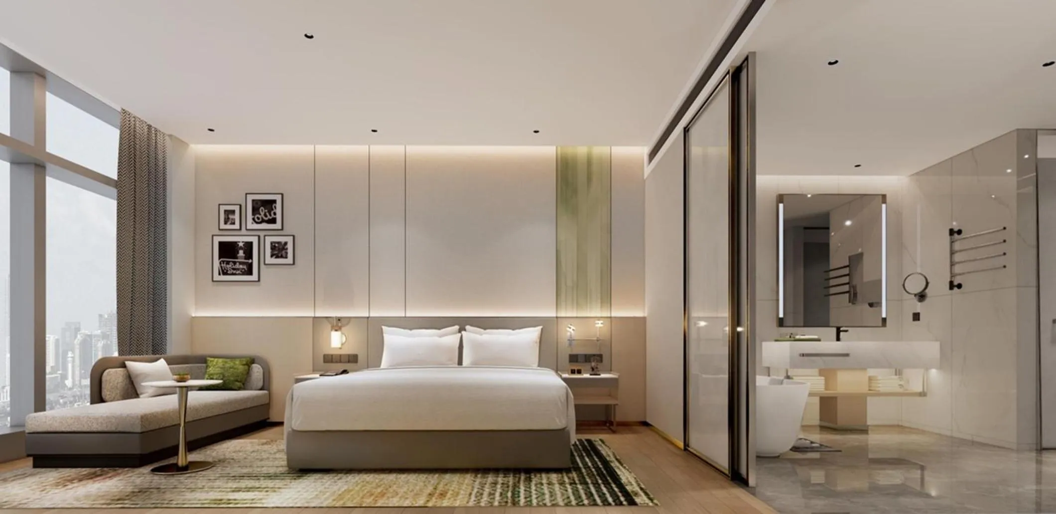 Photo of the whole room, Bed in Holiday Inn & Suites Suzhou Xiangcheng by IHG