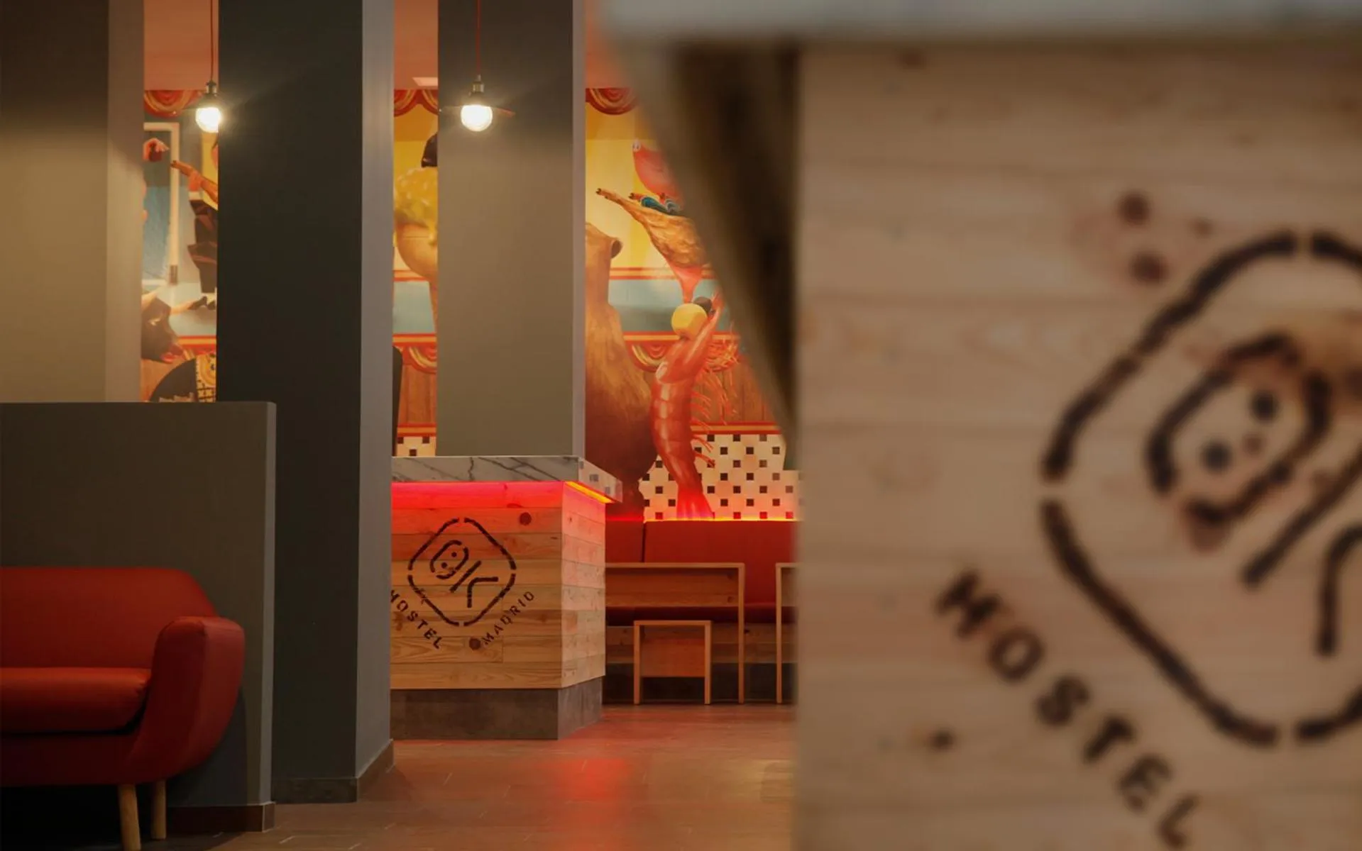 Lobby or reception in Ok Hostel Madrid