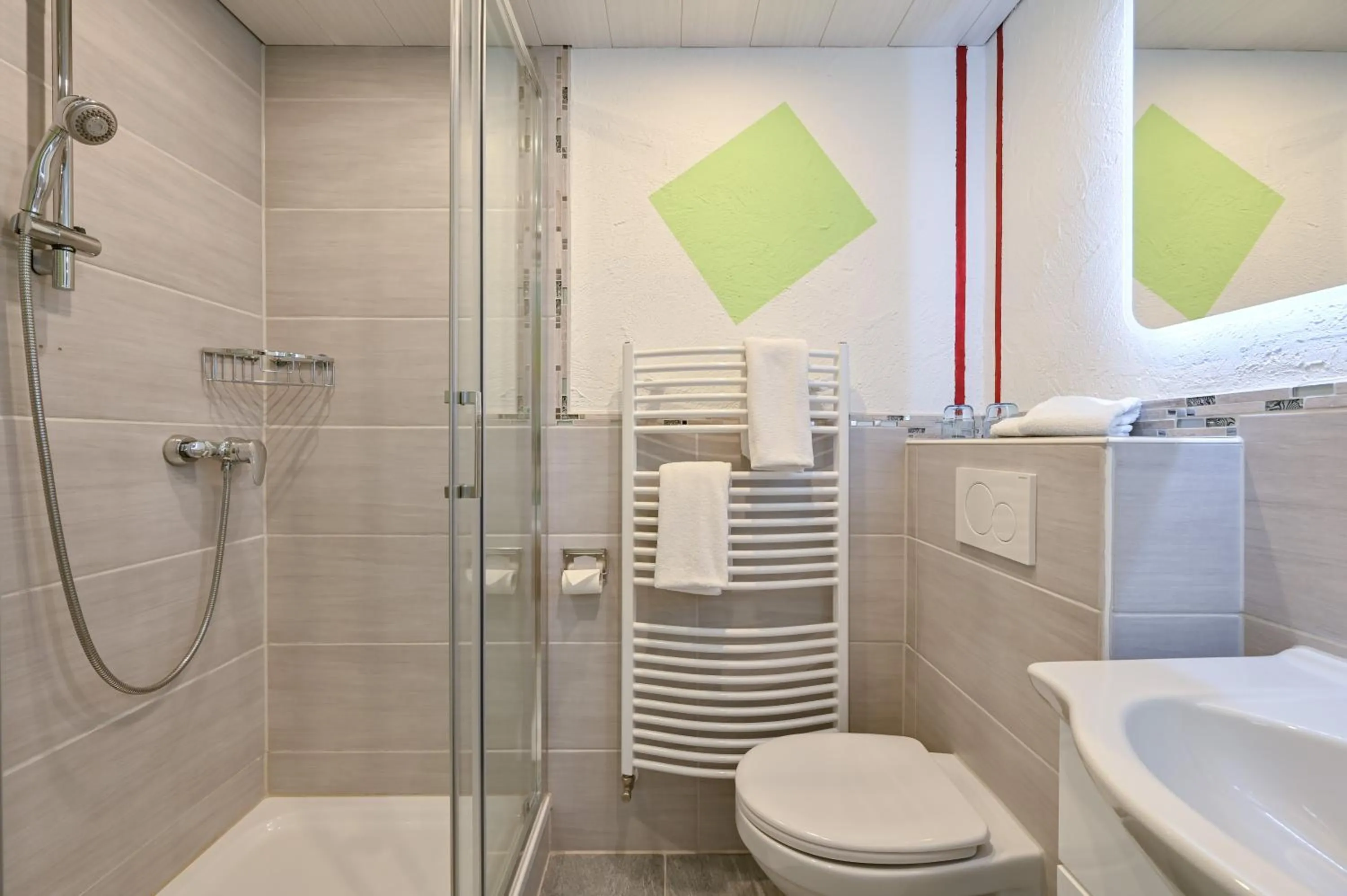 Shower in Pension Freiheit