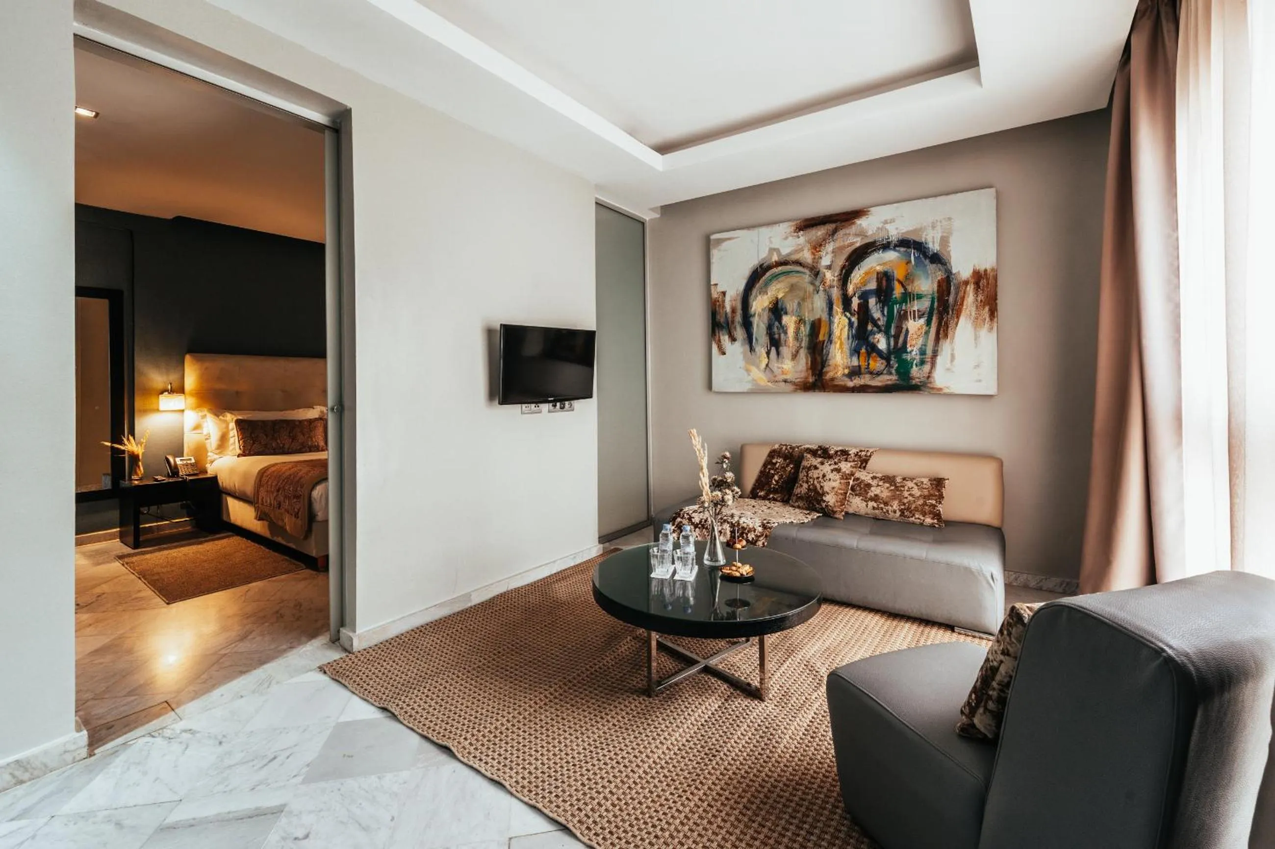 Communal lounge/ TV room, Bed in The Fourteen Luxury Boutique Hotel