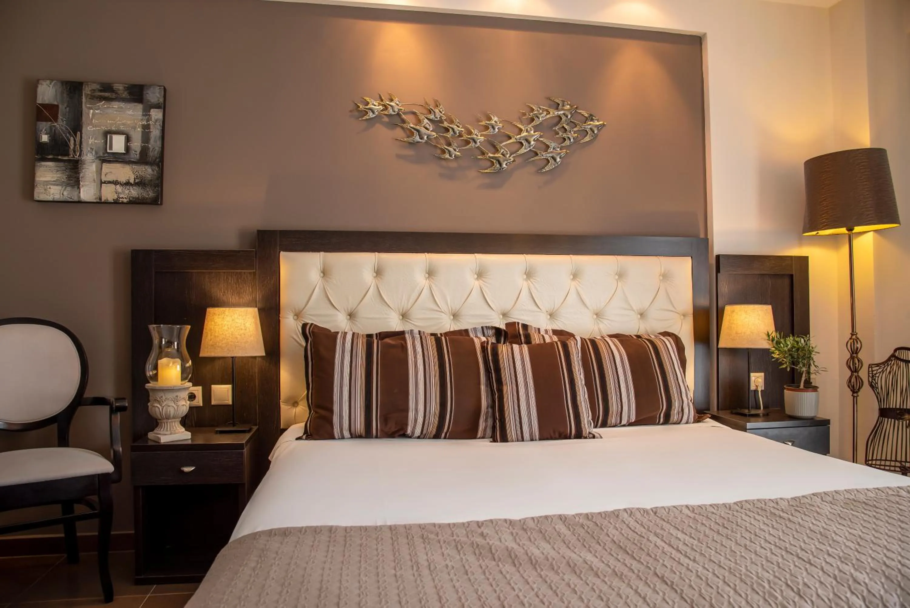 Bed in Aqua Mare Hotel