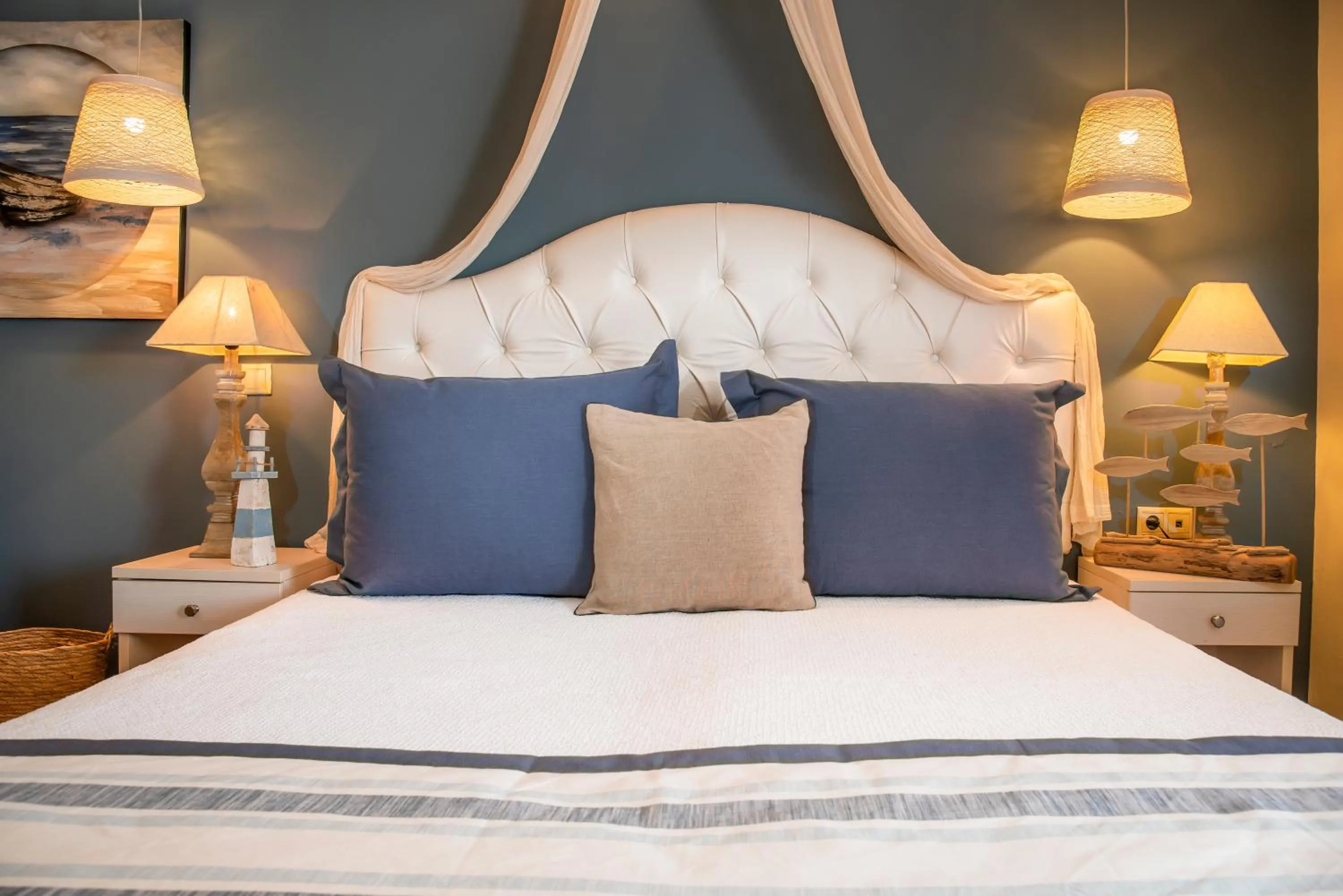 Bed in Aqua Mare Hotel