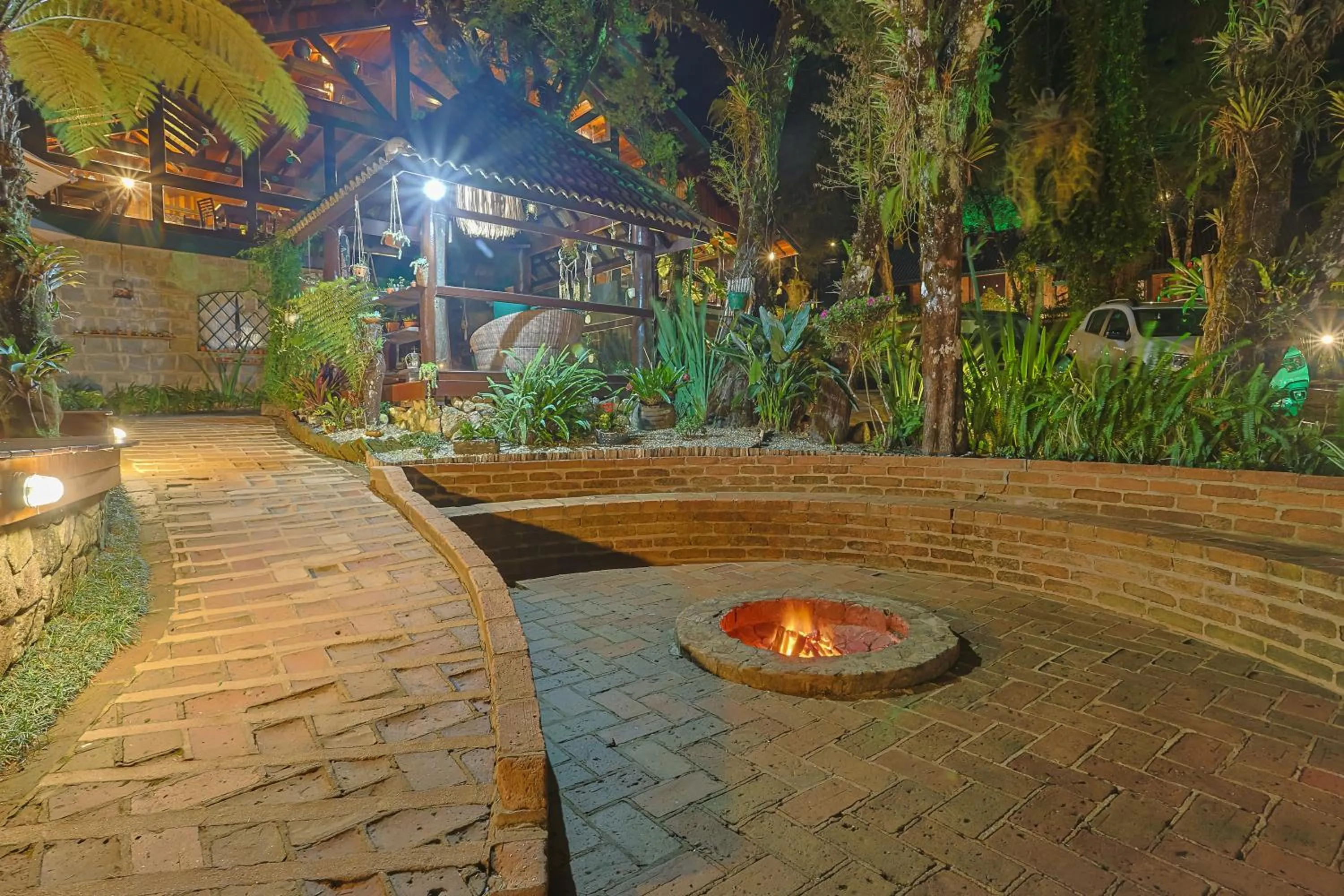 fireplace in Pousada & Spa Cantos e Contos