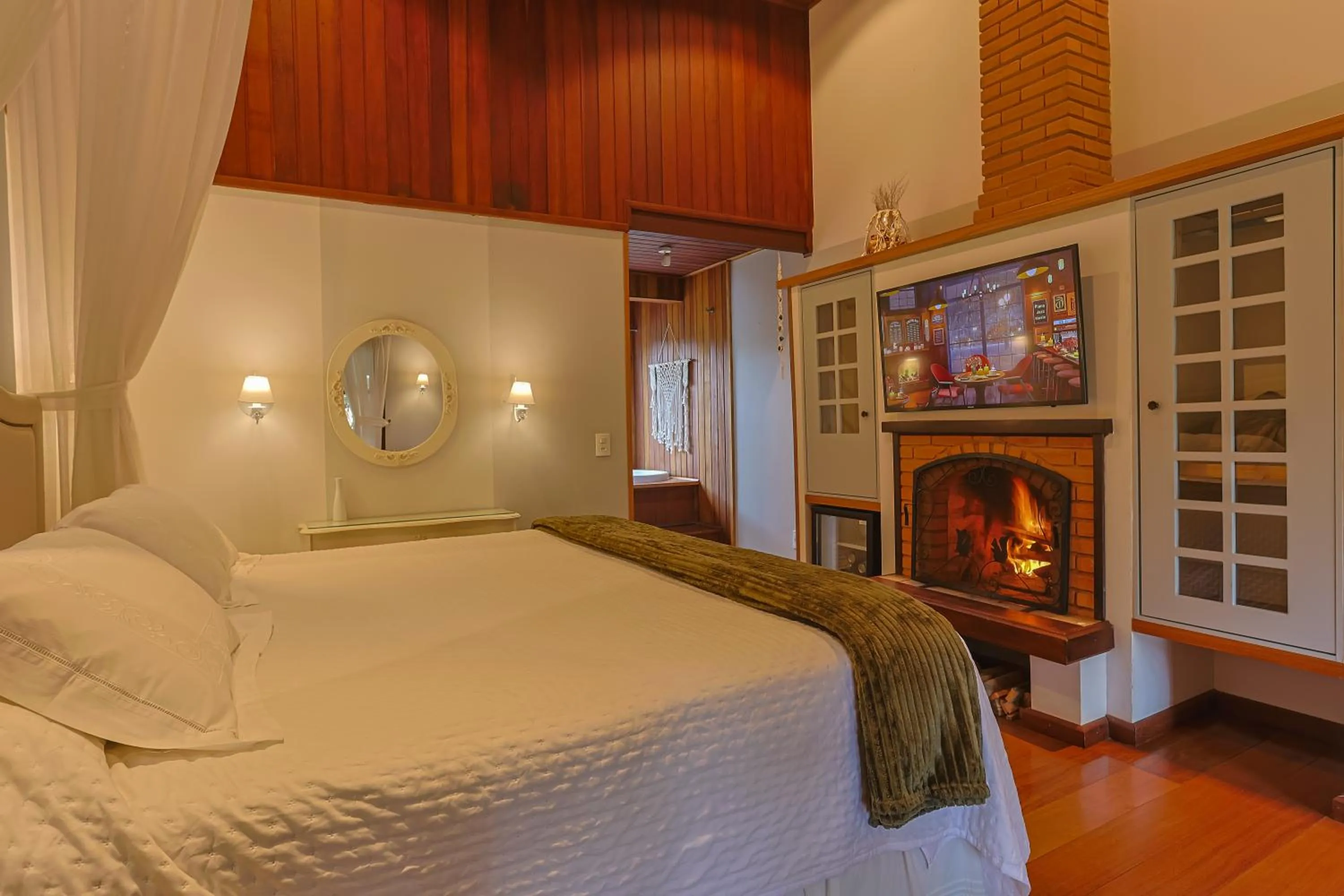 Bedroom, Bed in Pousada & Spa Cantos e Contos