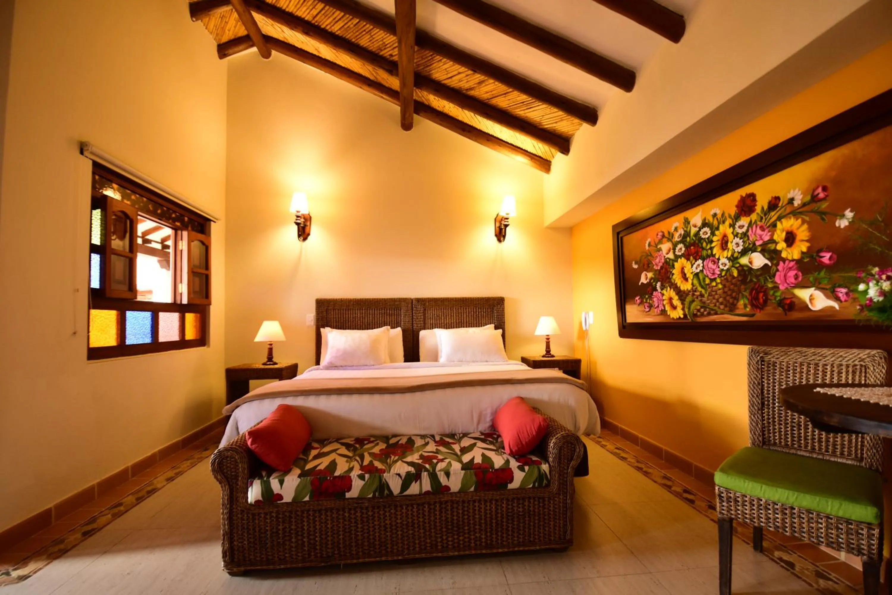 Bed in Hotel Campanario de la Villa