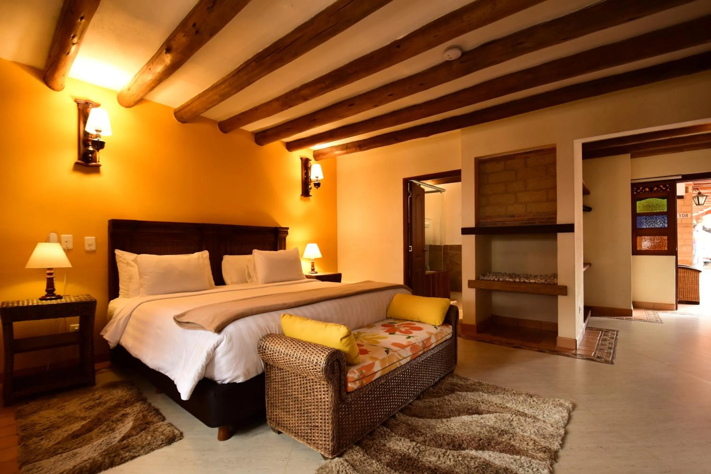 Bed in Hotel Campanario de la Villa