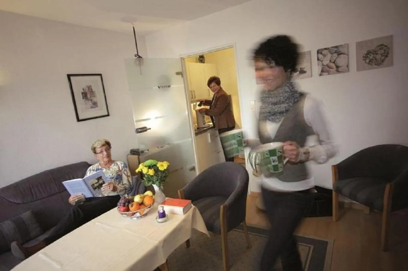 Kitchen or kitchenette in Appartement Haus Salzburg