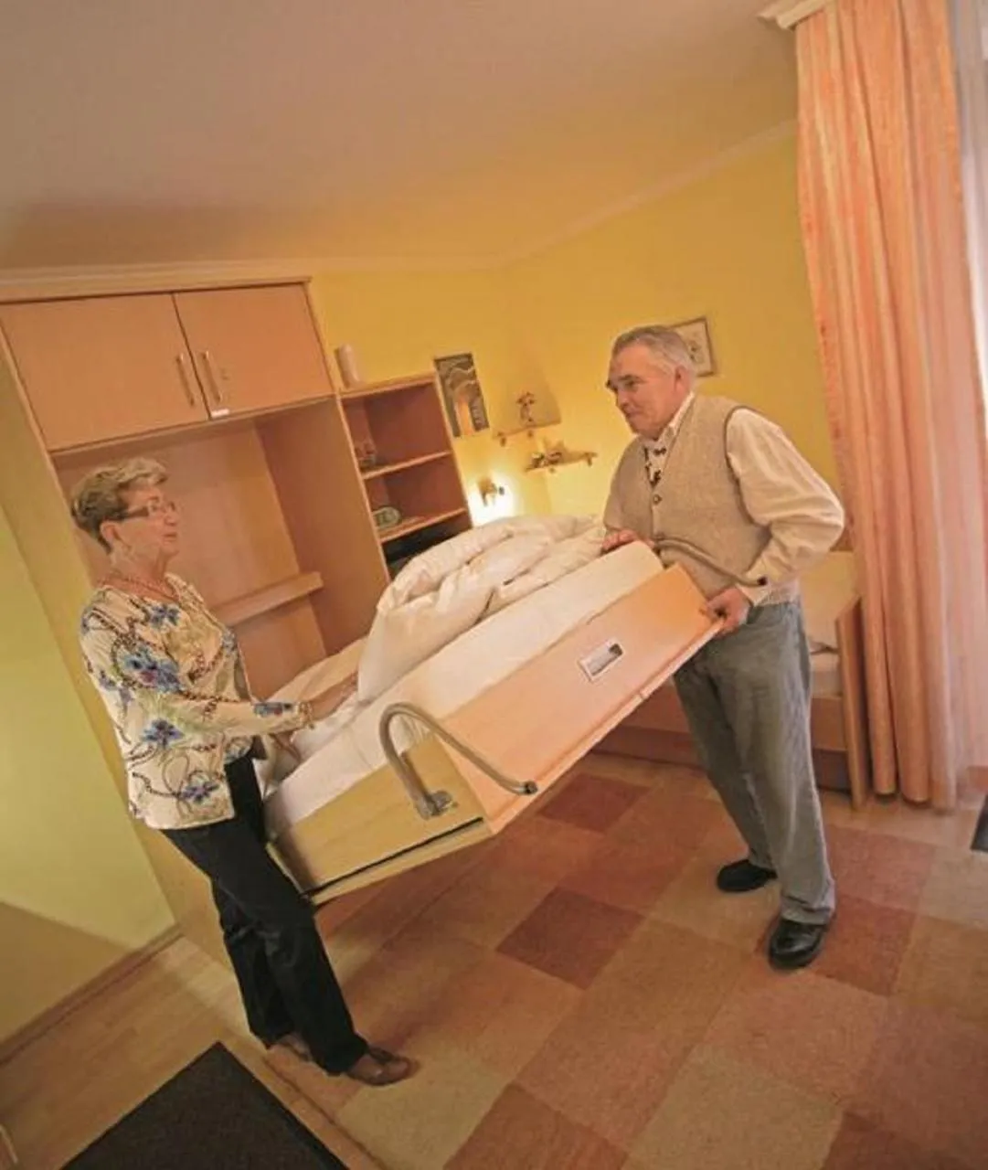 Bed in Appartement Haus Salzburg