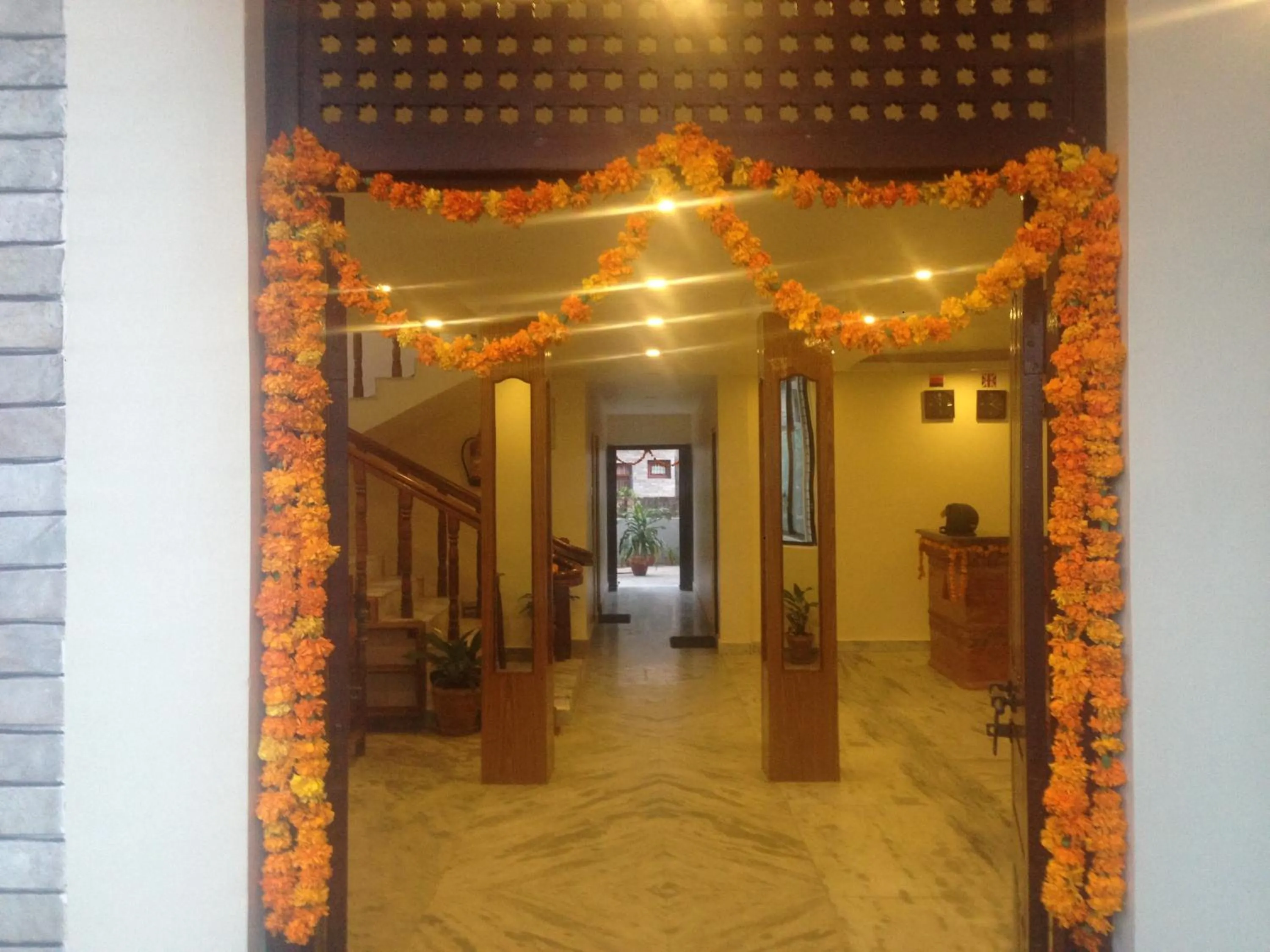 Decorative detail in Hotel Pokhara View