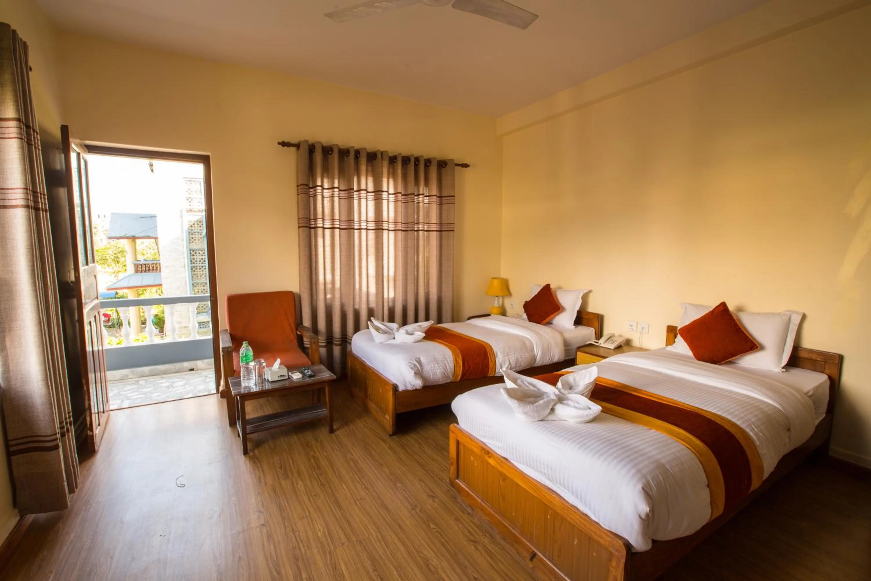 Bedroom, Bed in Hotel Pokhara View