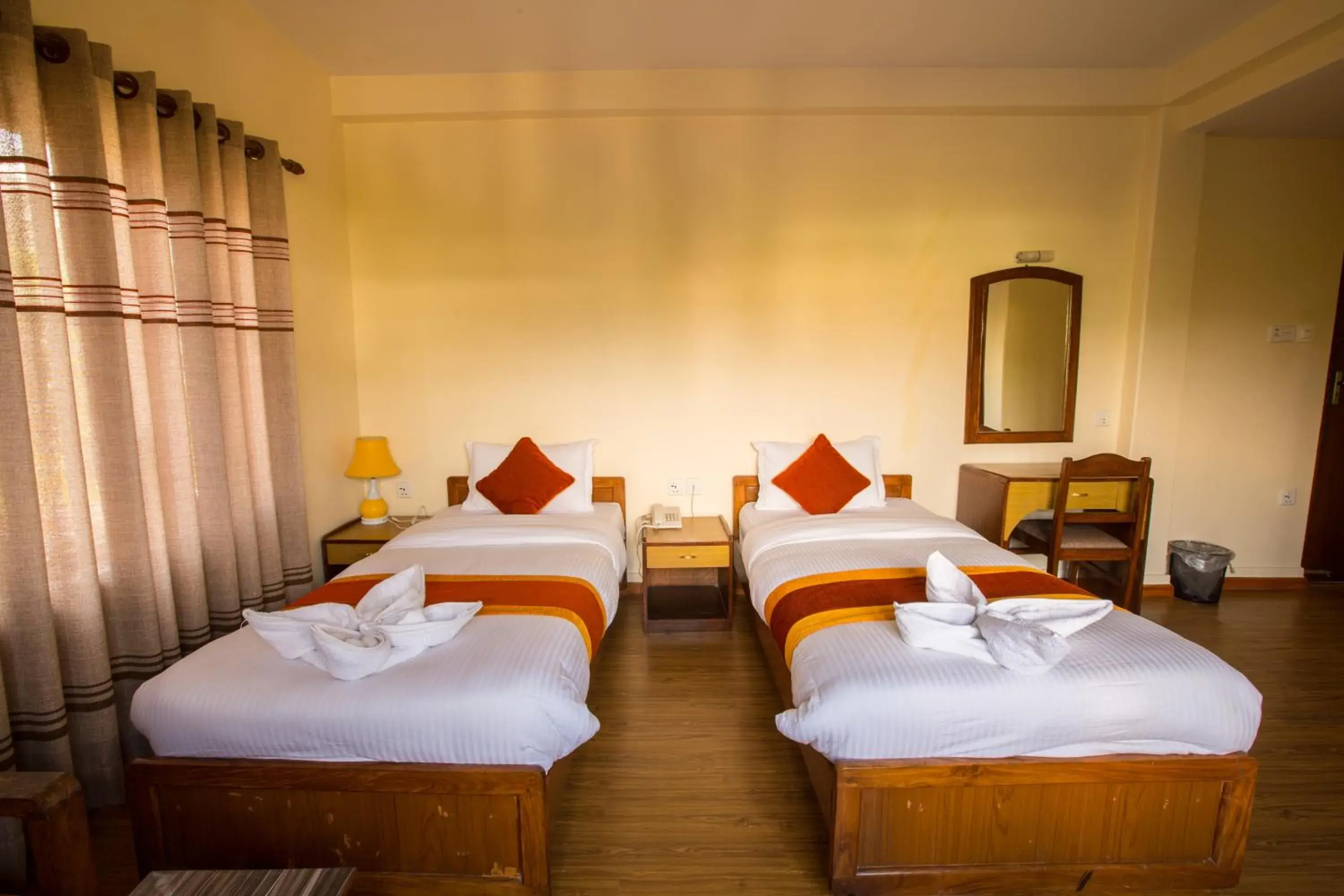 Deluxe Twin Room in Hotel Pokhara View Deluxe Twin Room in Hotel Pokhara View