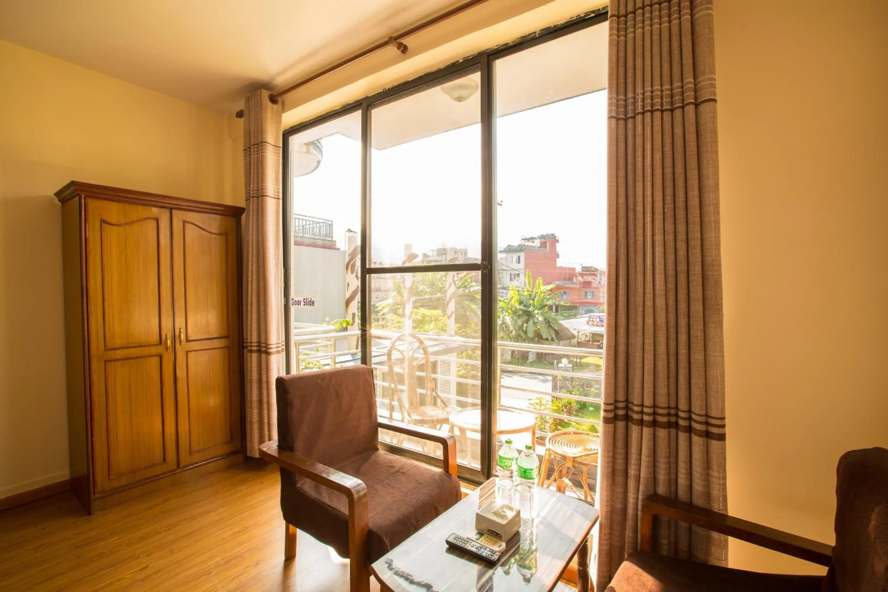 Deluxe Double Room with Balcony in Hotel Pokhara View Deluxe Double Room with Balcony in Hotel Pokhara View