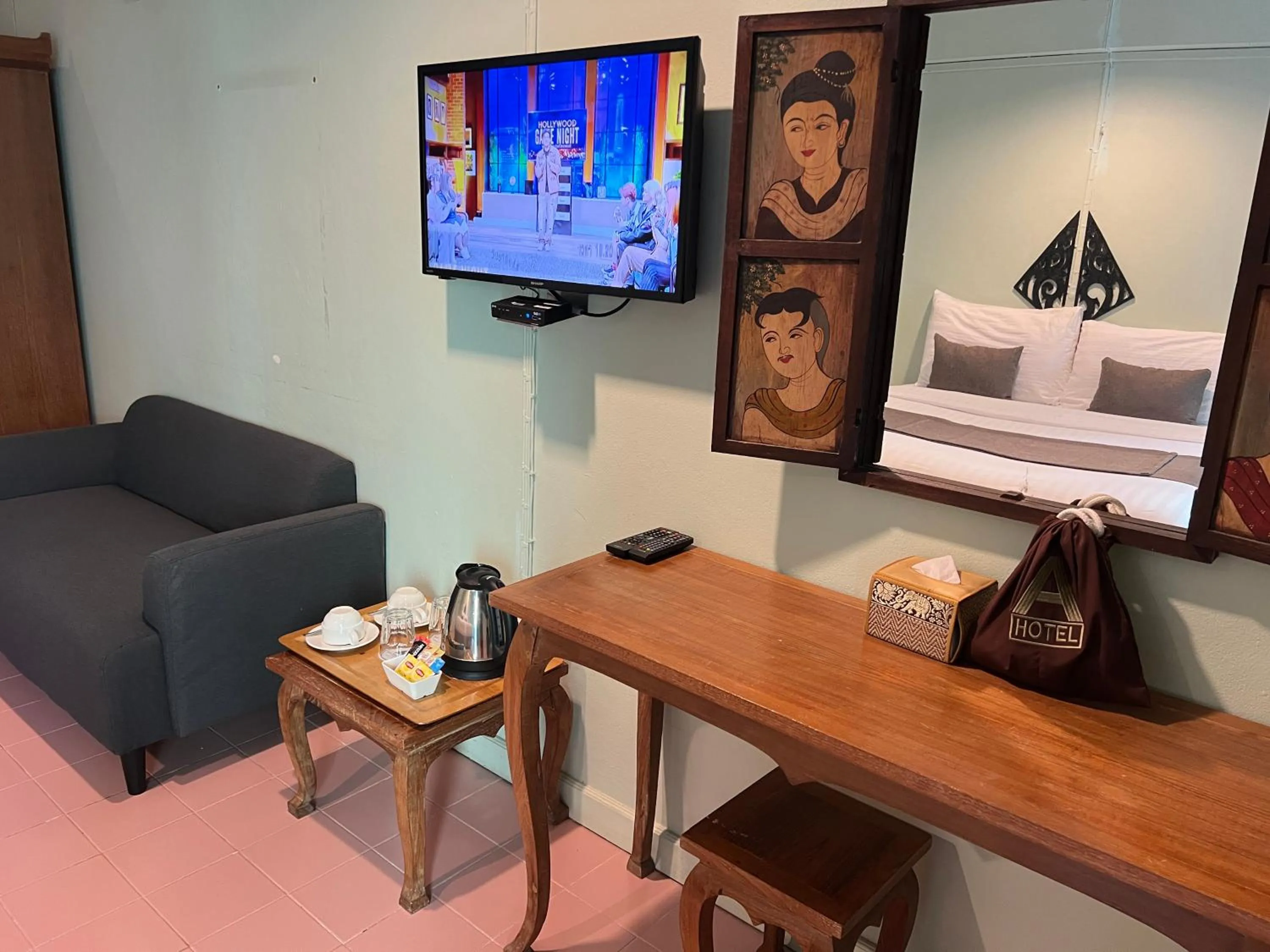 Living room in A Hotel Budget