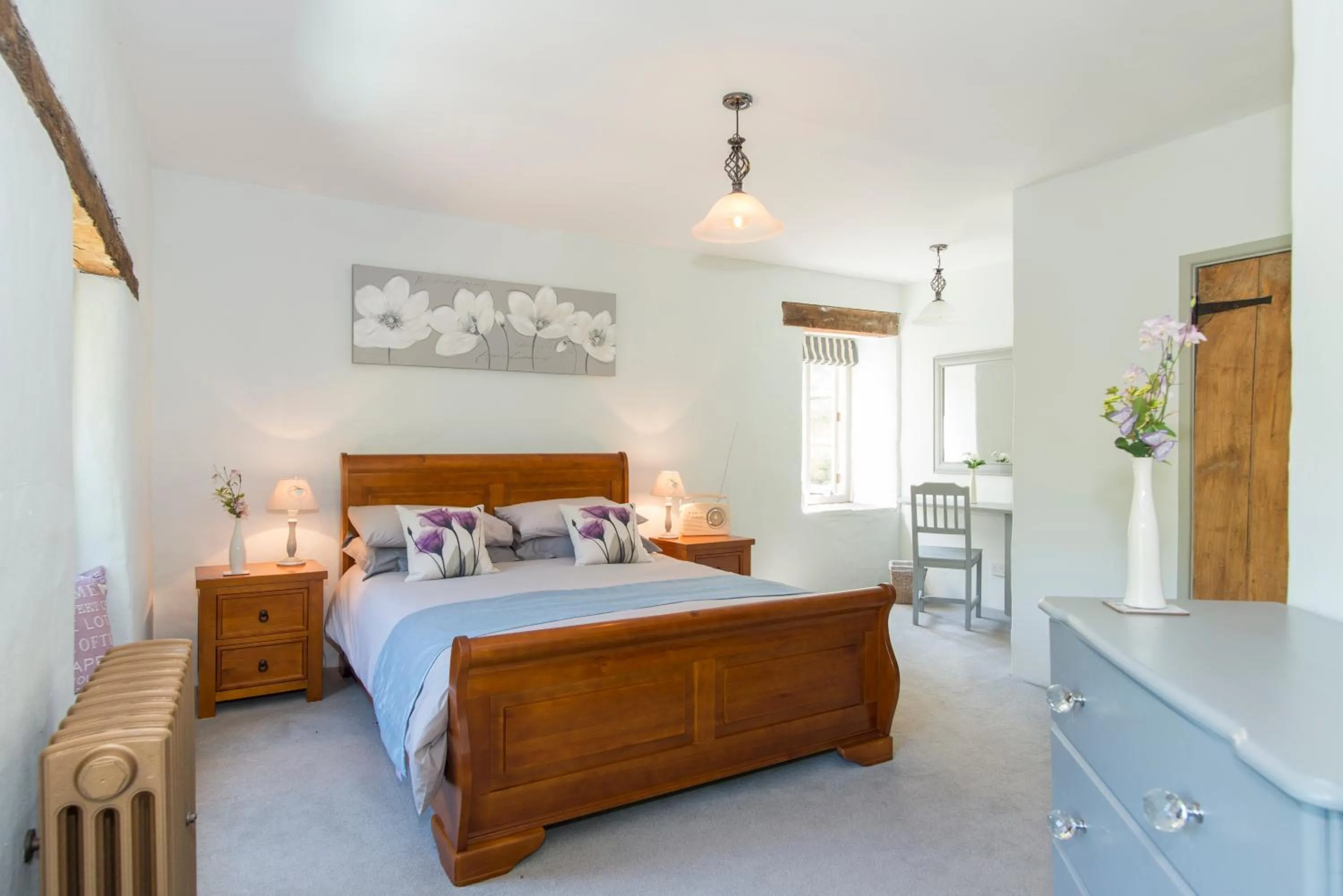 Bed in Mill Cottage, Hanley Mill