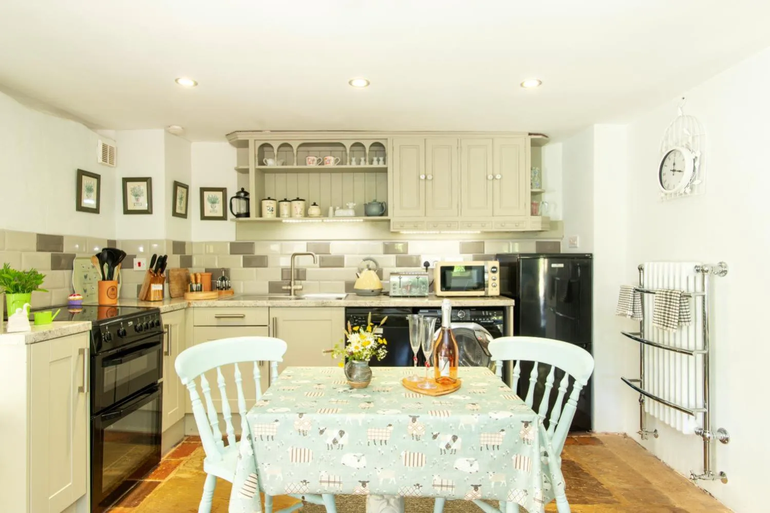 Dining area in Mill Cottage, Hanley Mill