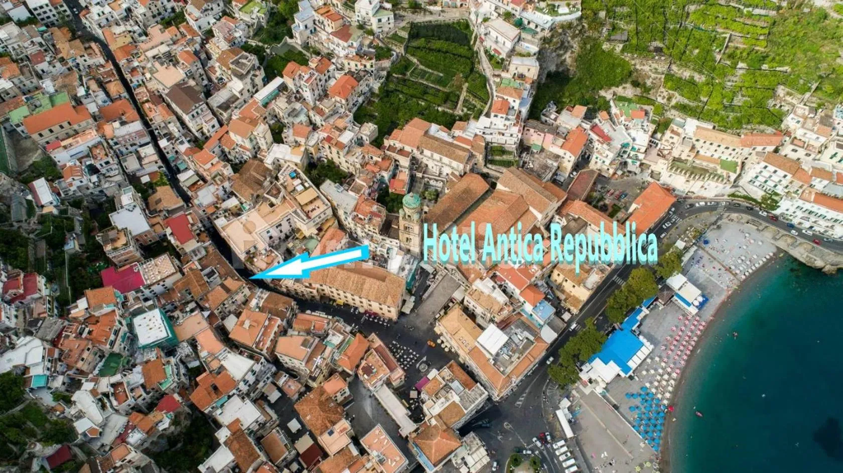 Property building in Hotel Antica Repubblica in Amalfi center at 100mt from the sea
