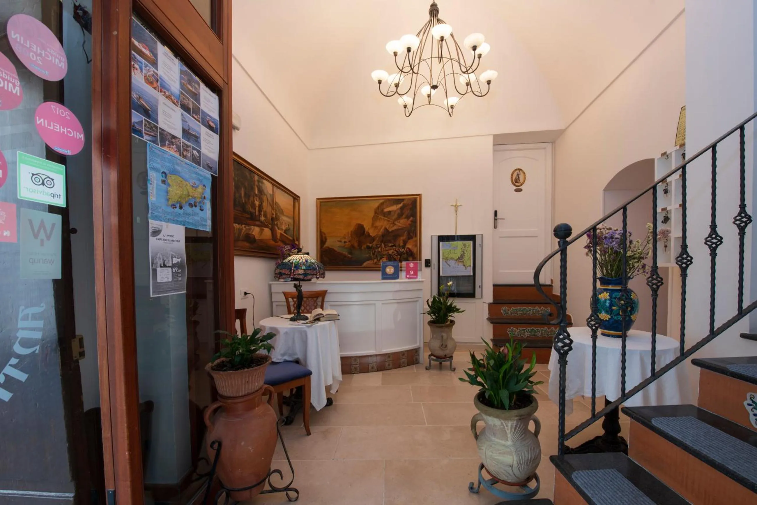 Lobby or reception in Hotel Antica Repubblica in Amalfi center at 100mt from the sea