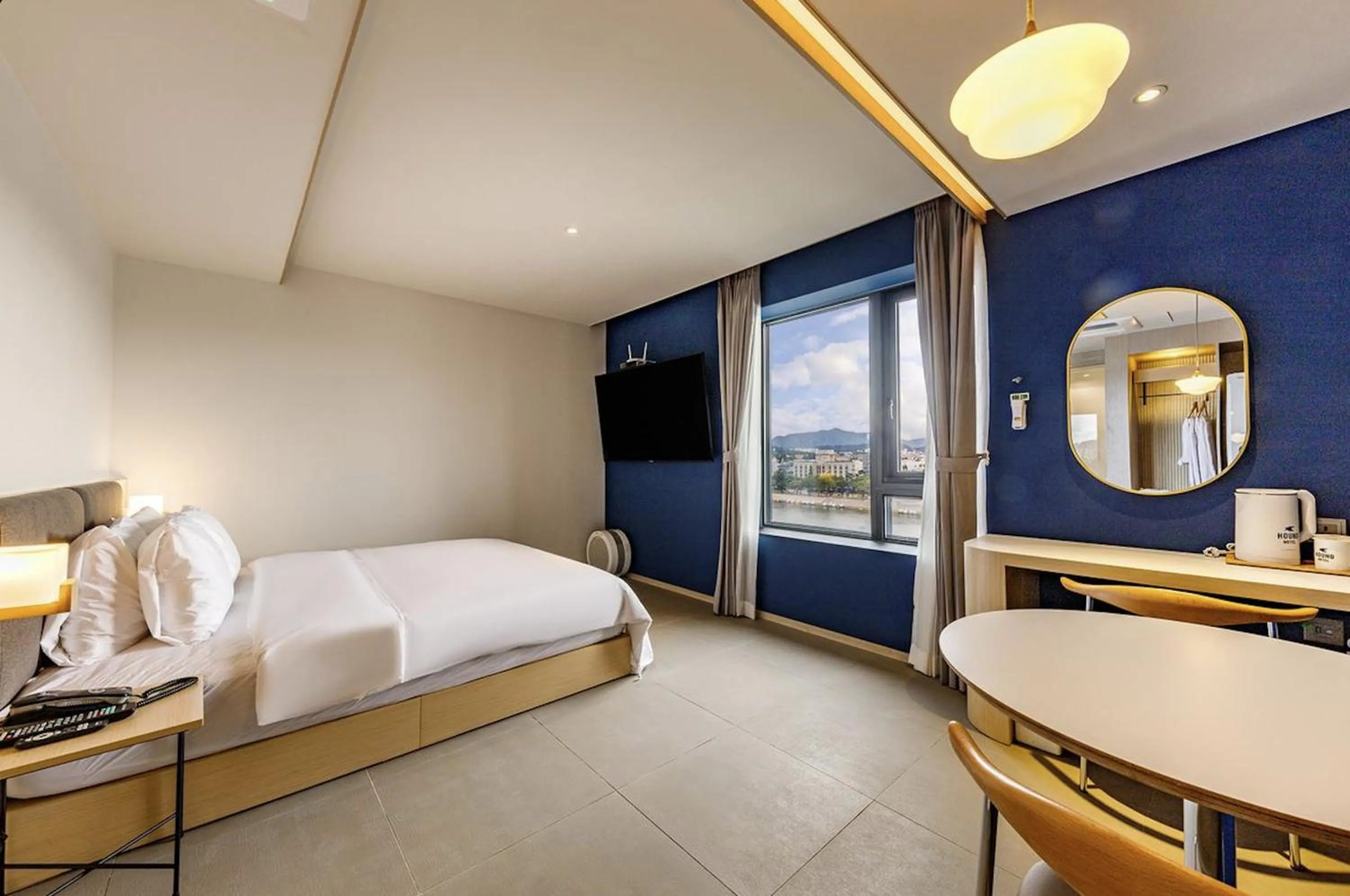 Bed in Daegu Hound Hotel Dongchon Amusement Park