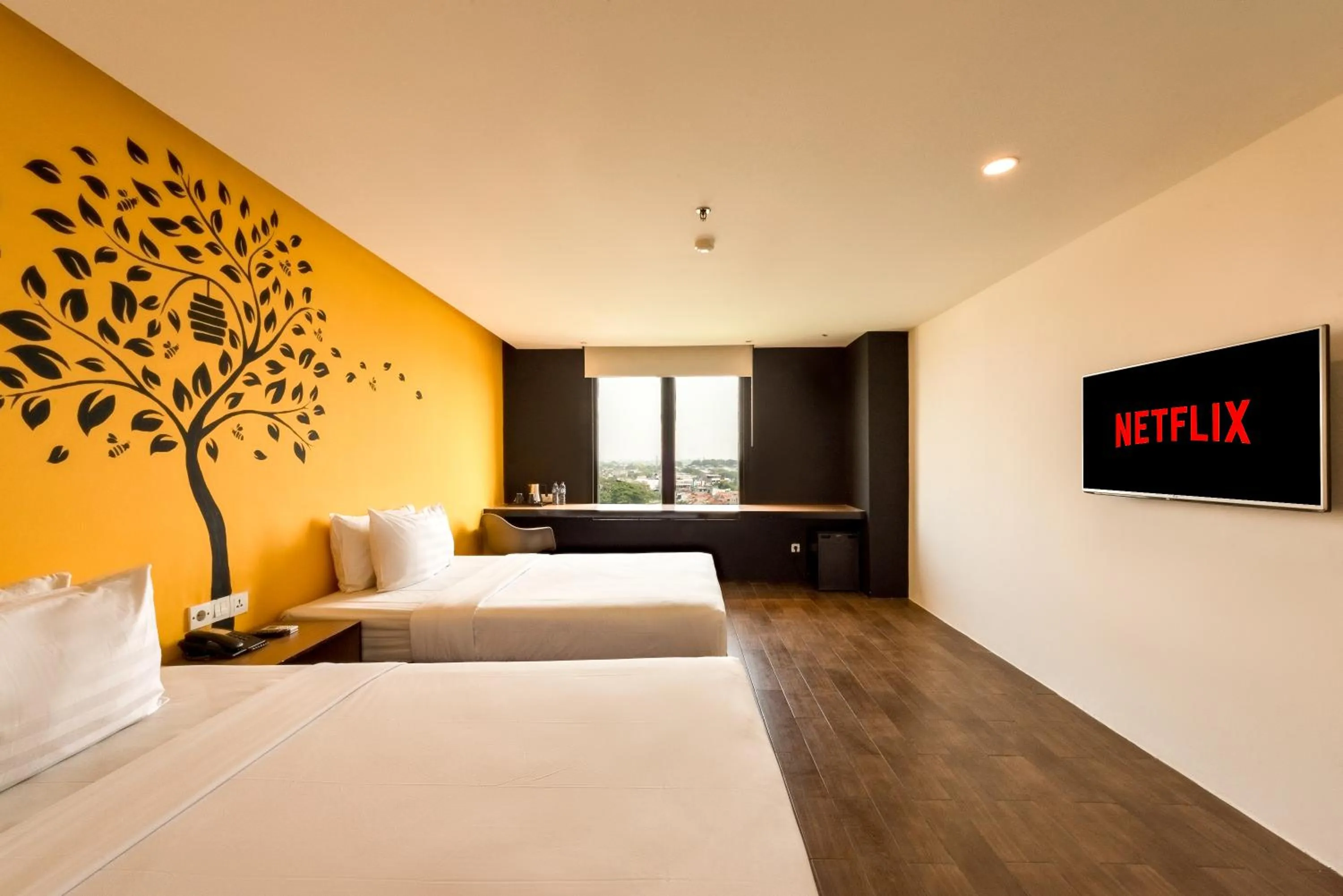 Bedroom, Bed in Yellow Bee Tangerang