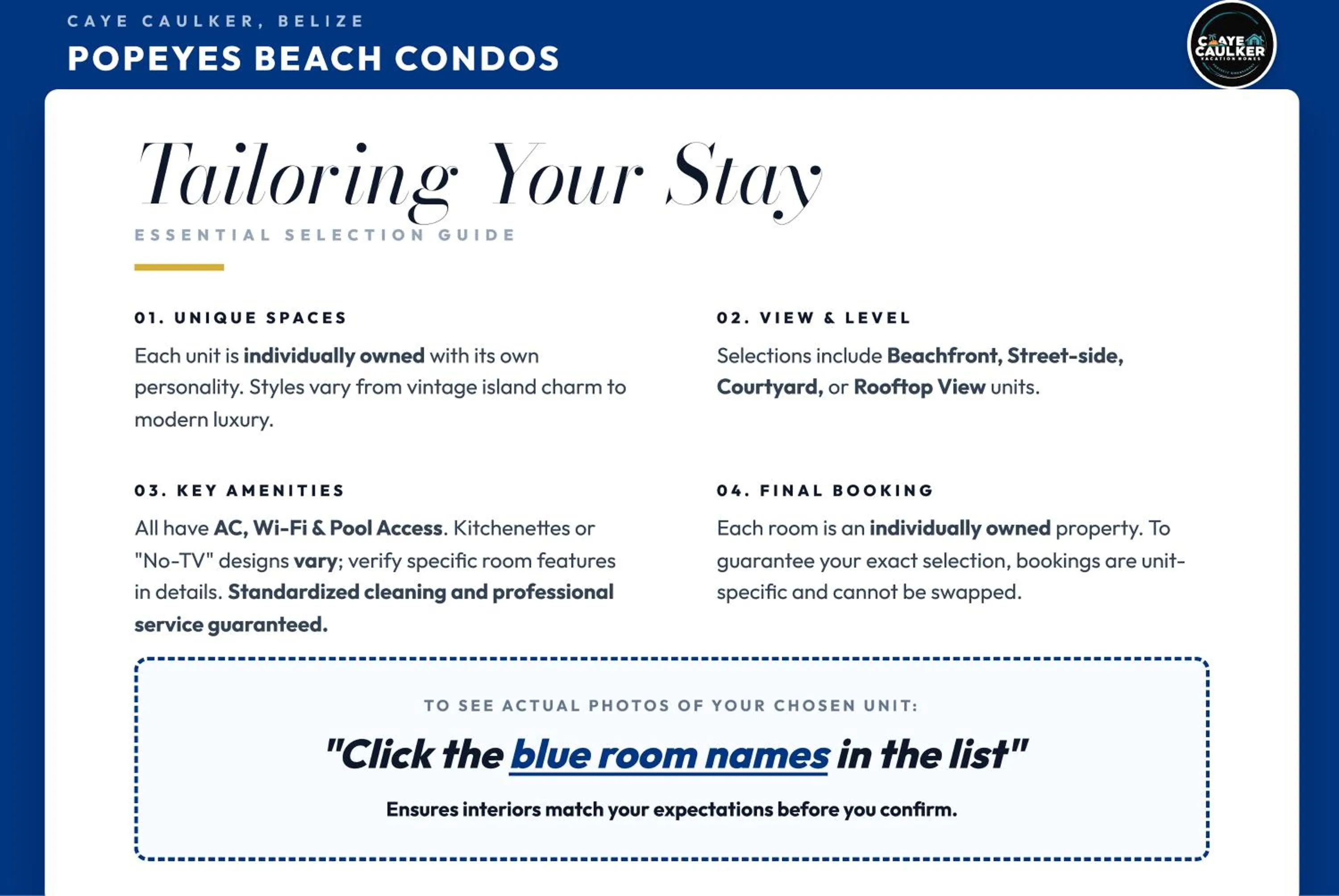 Beach Side Condos Caye Caulker by CCVH