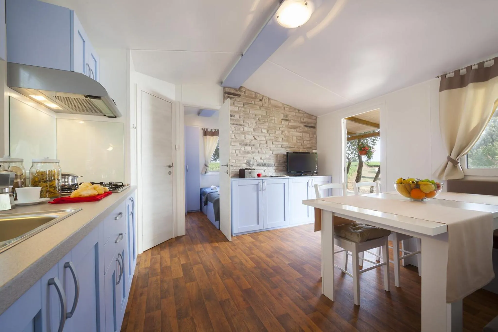 Kitchen or kitchenette in Aminess Maravea Camping Resort Holiday Homes - Premium