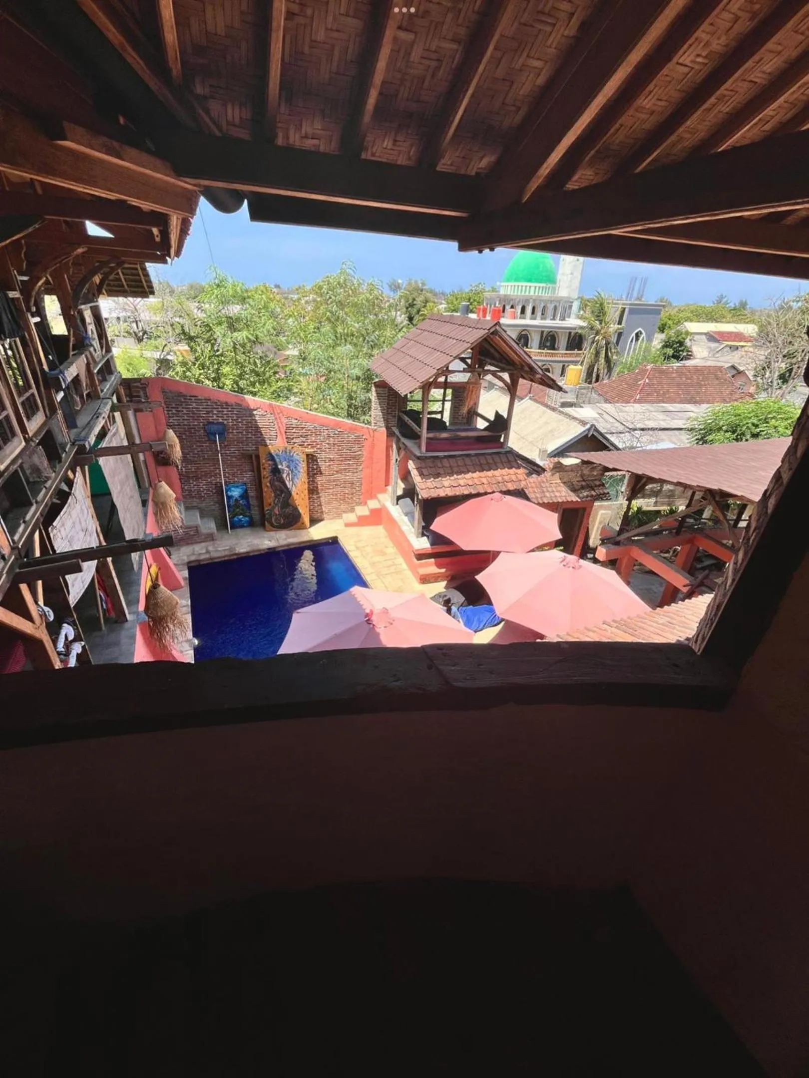 Pool view in Gili La Boheme