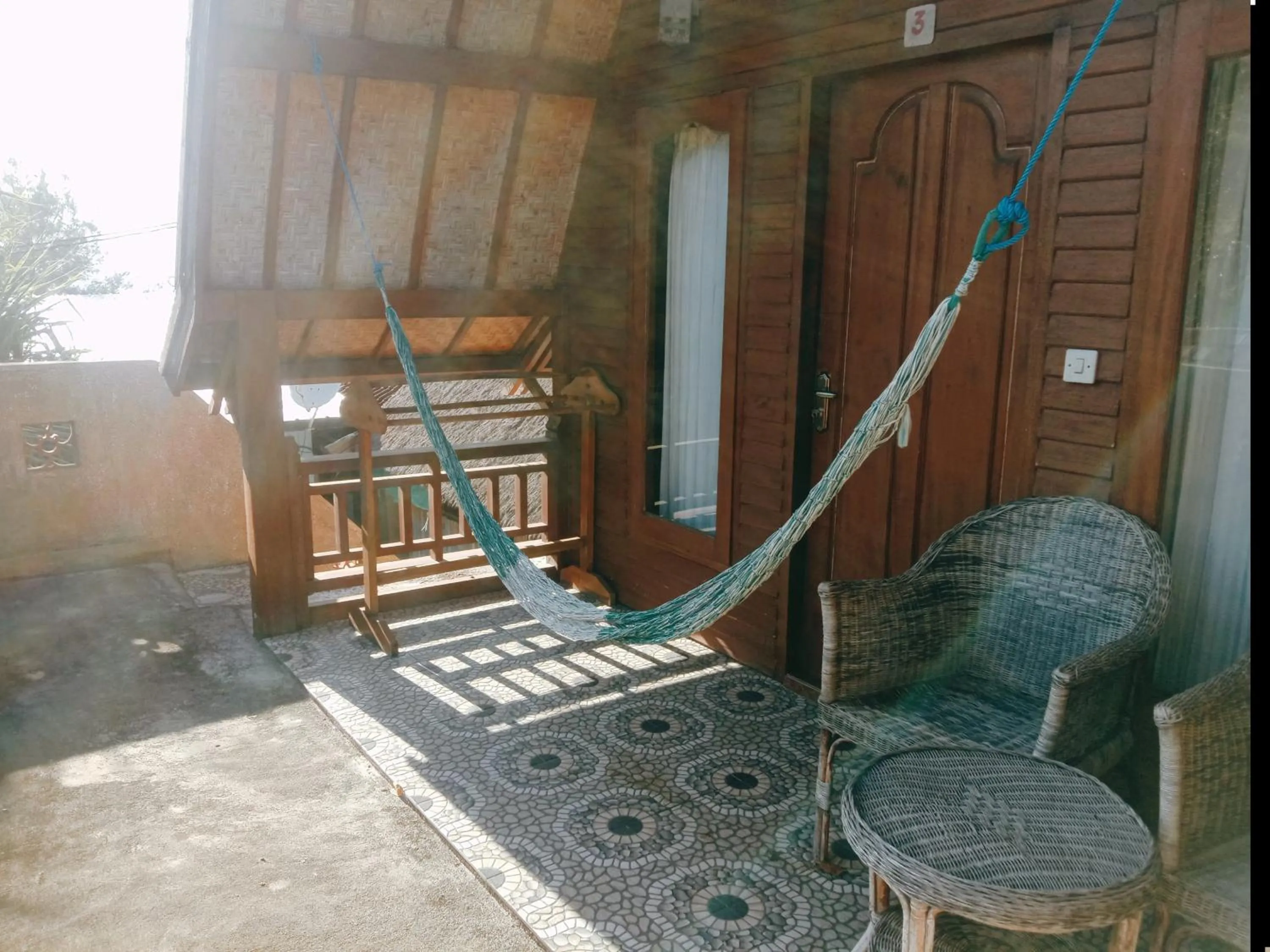 Balcony/Terrace in Gusung Indah Bungalow Gili Air