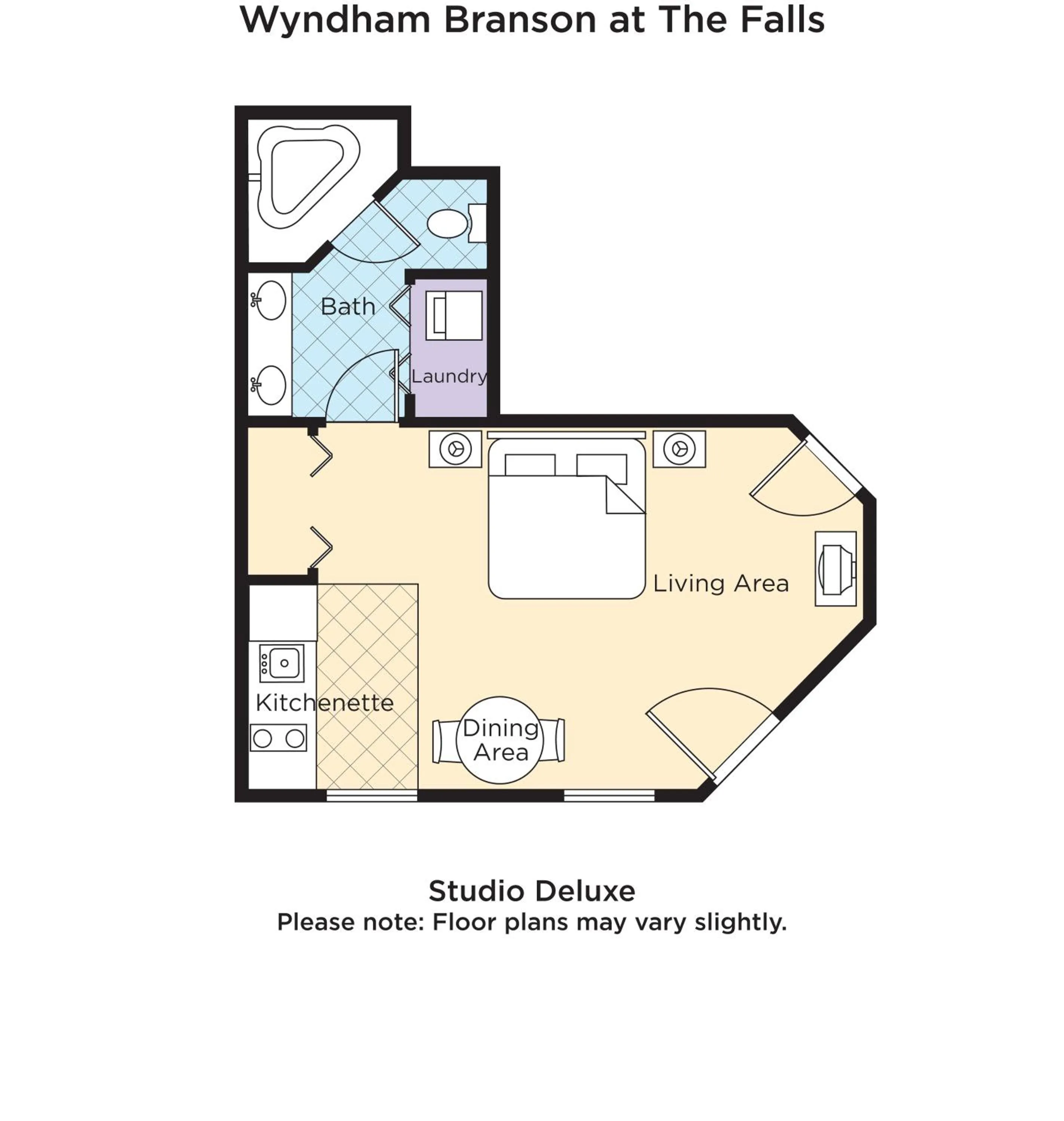 Floor plan in Club Wyndham Branson at The Falls