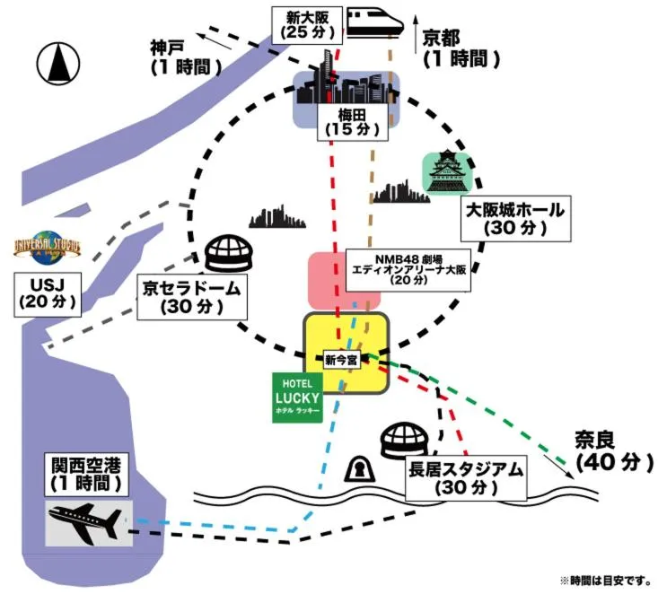 Location in Hotel Lucky