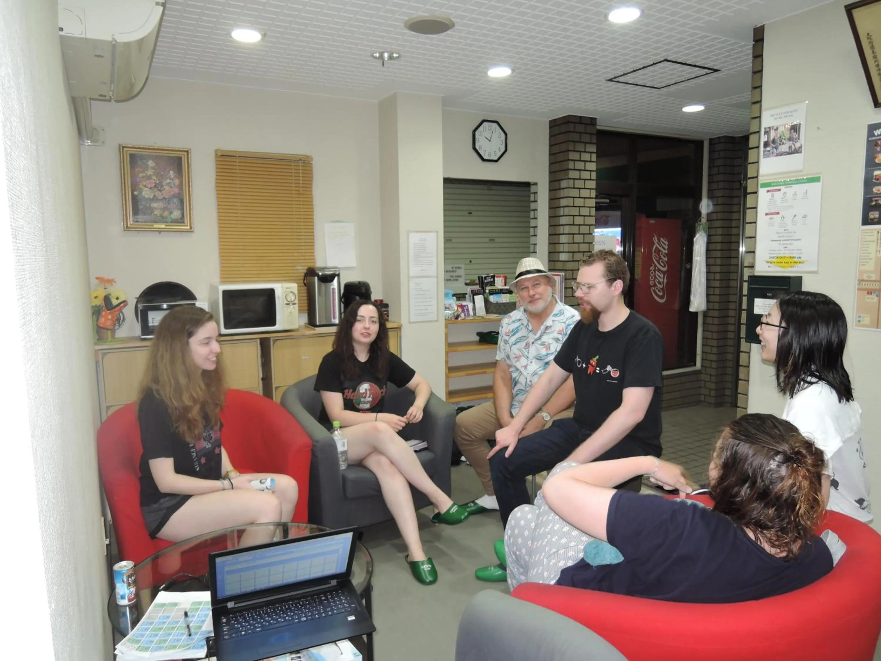 Seating area in Hotel Lucky