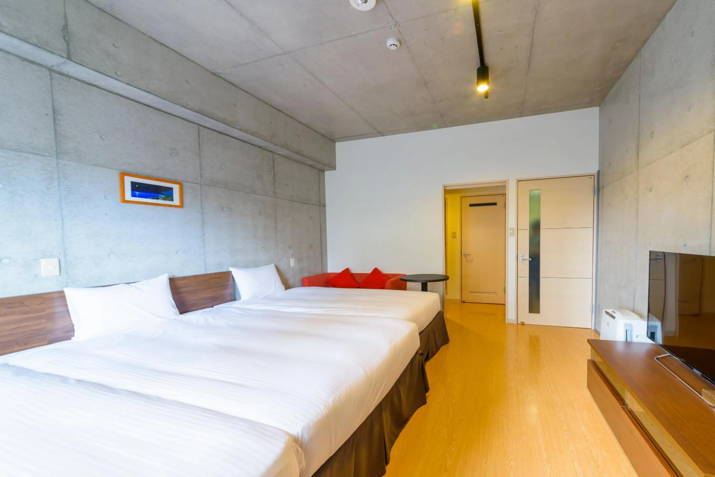 Photo of the whole room, Bed in NAHA-WEST INN