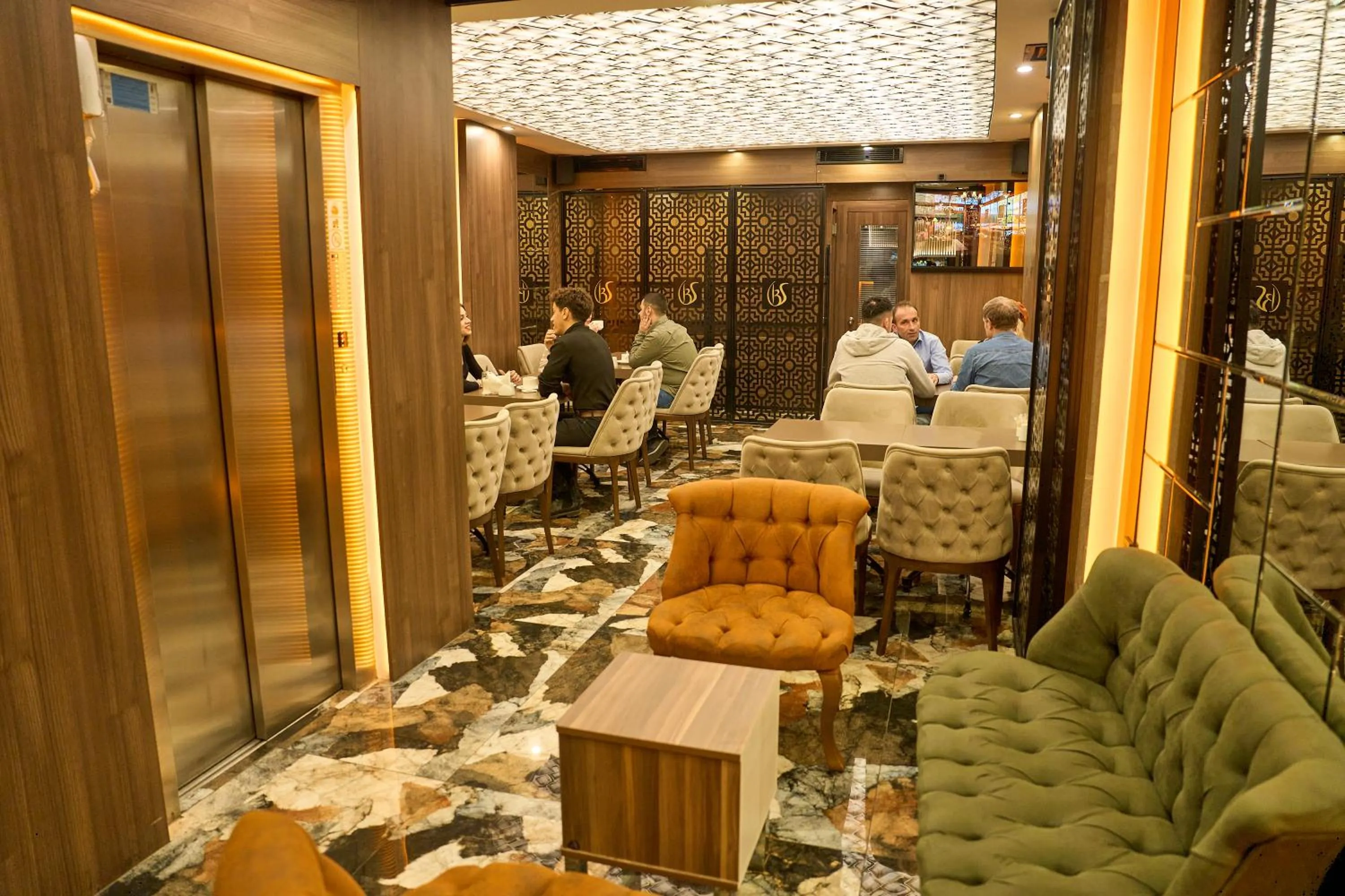 Buffet breakfast in Bonne Sante Hotel