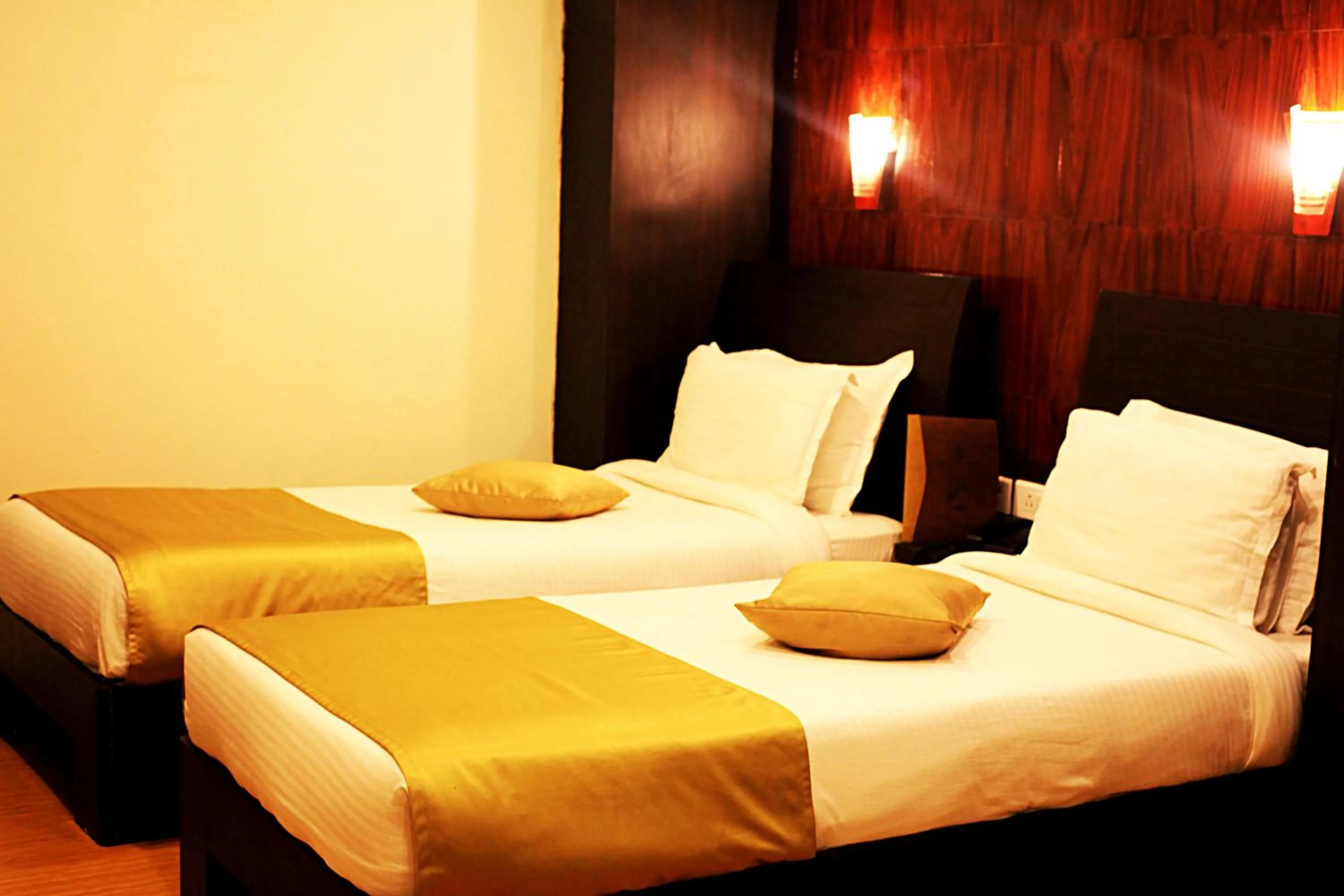 Bed in Hotel Sher-E-Punjab & Spa