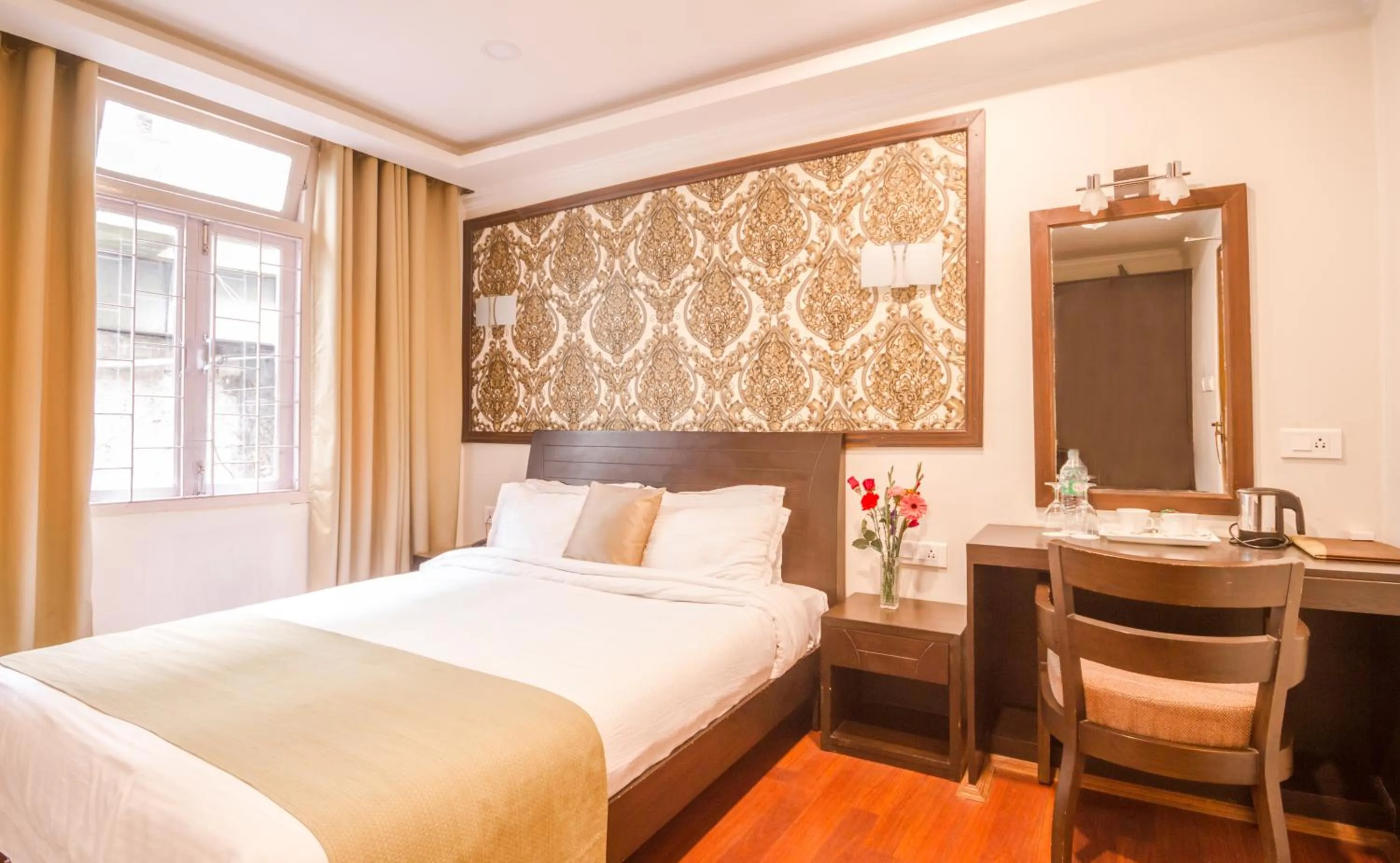 Bed in Hotel Sher-E-Punjab & Spa