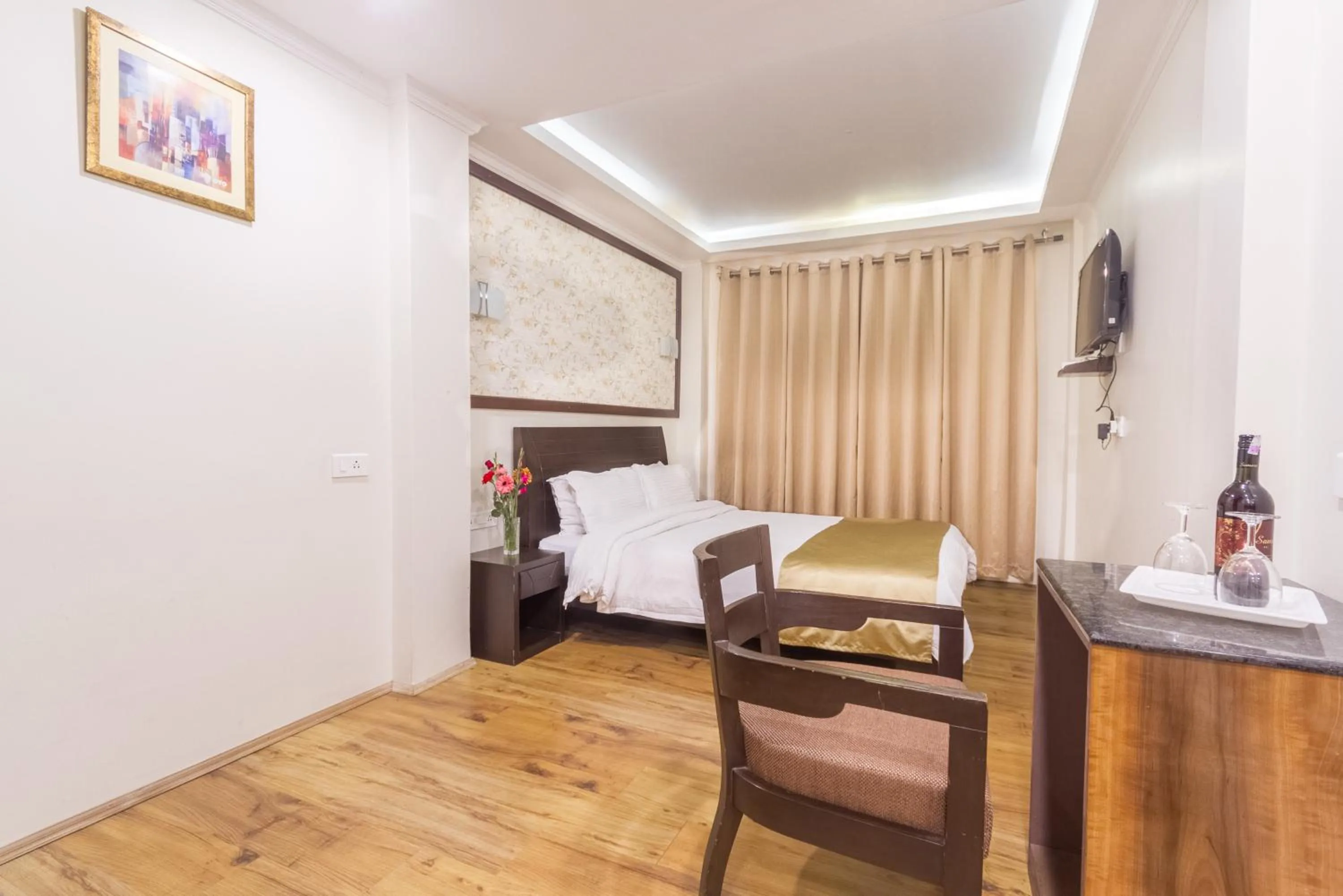 Bed in Hotel Sher-E-Punjab & Spa