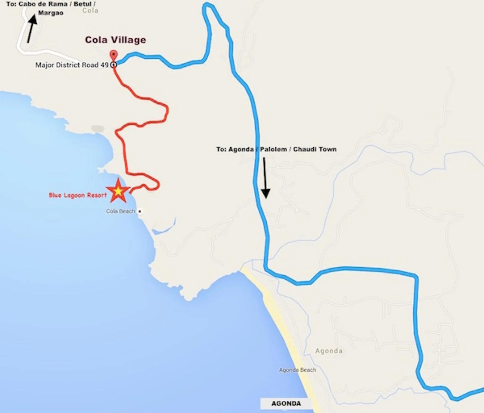 Area and facilities in Blue Lagoon Resort Goa