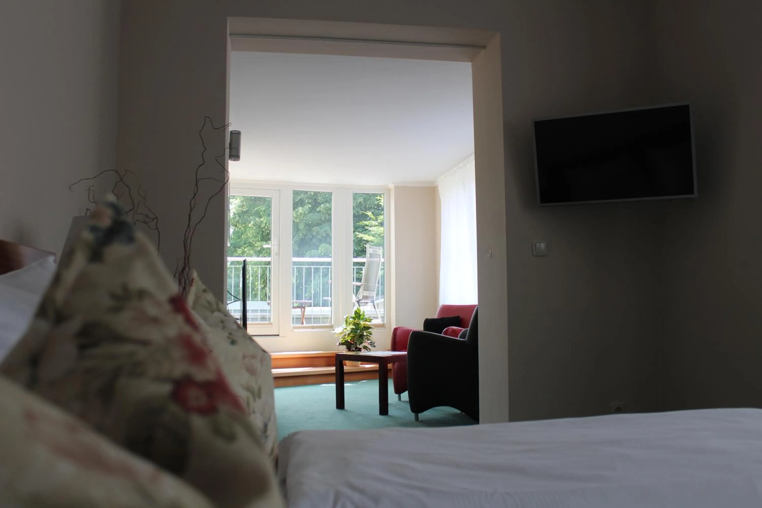 Balcony/Terrace, Bed in Hotel Villa Passion