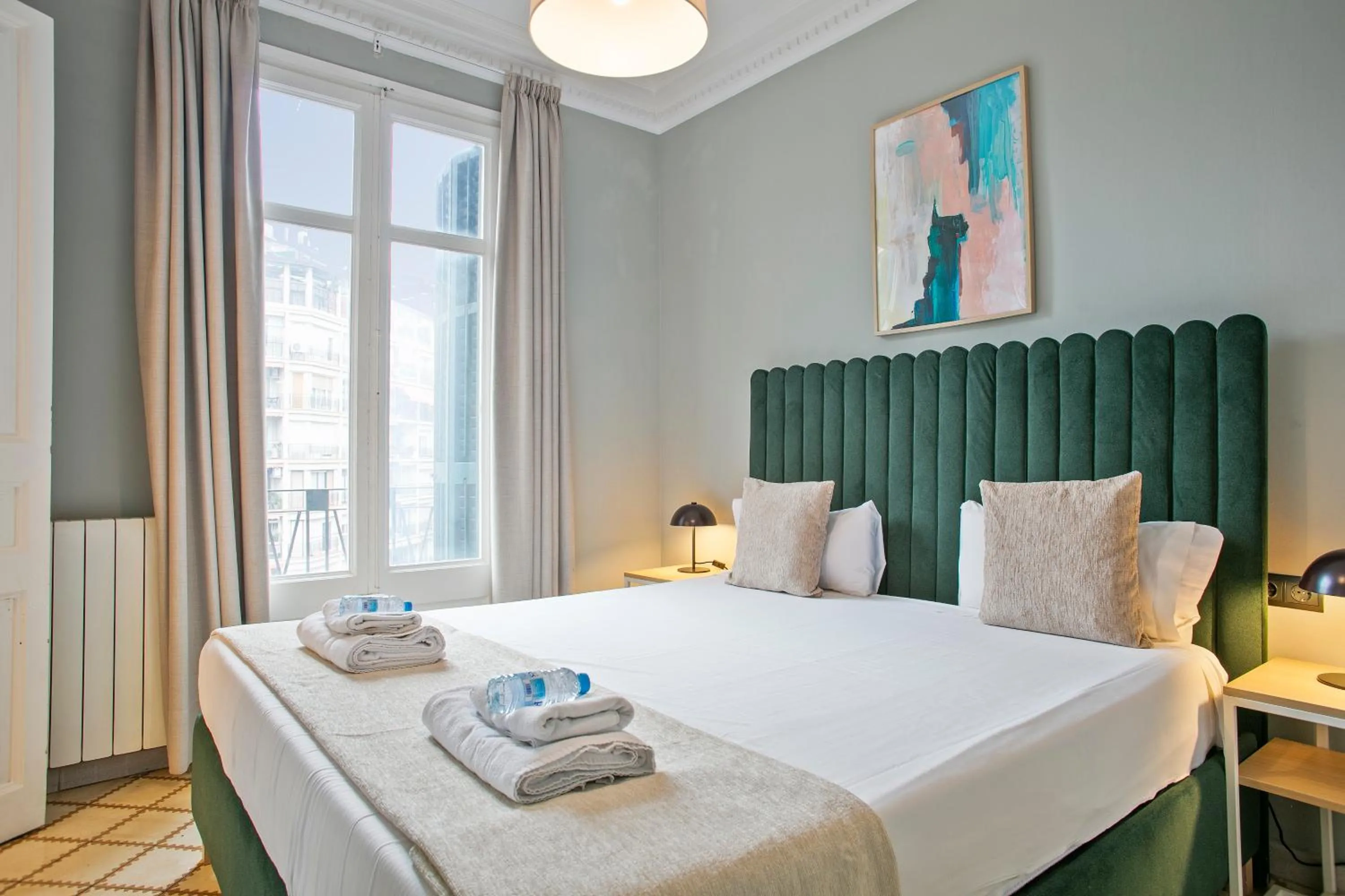 Bedroom, Bed in Numa I Caja Apartments