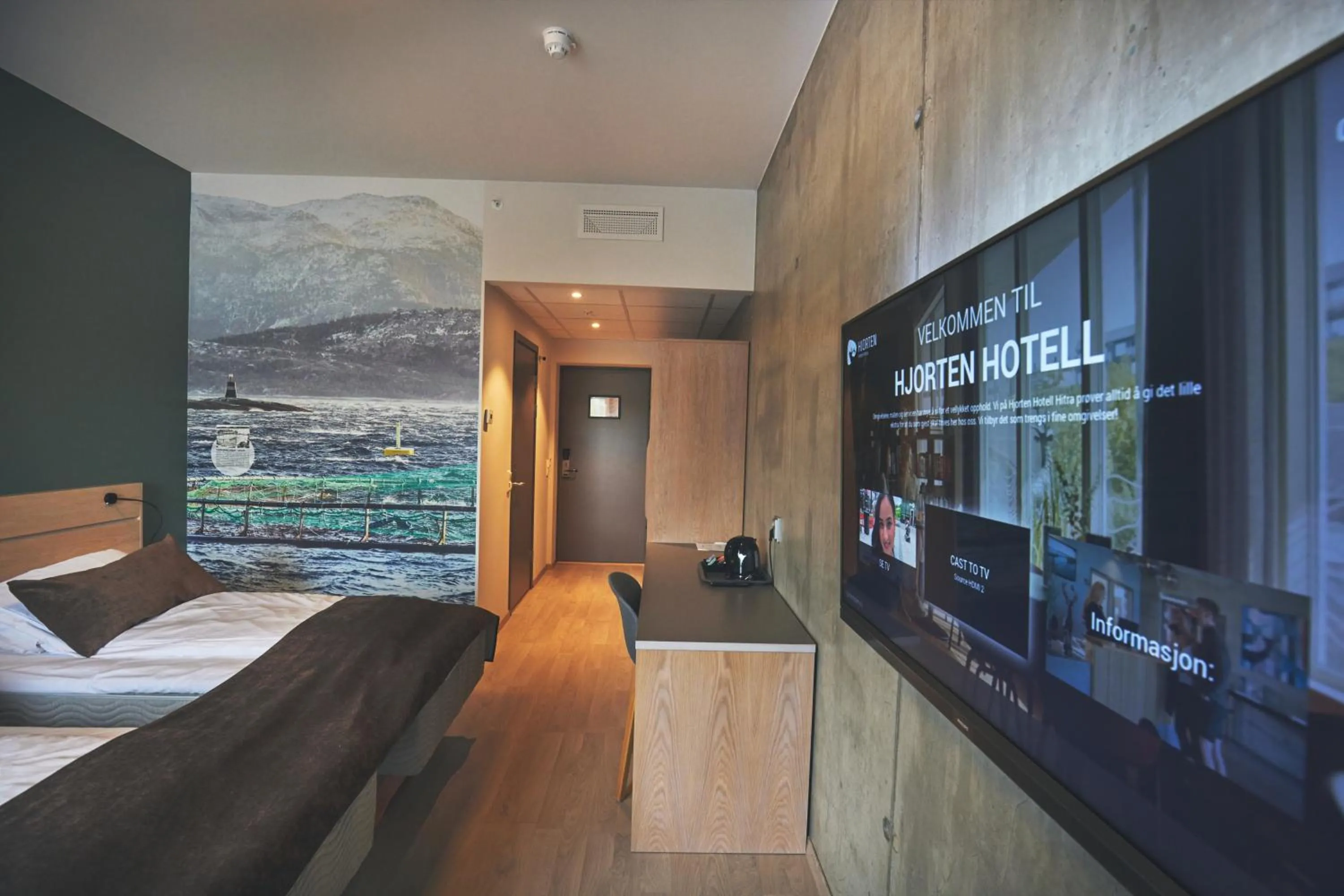 Photo of the whole room, Bed in Hjorten Hotell Hitra