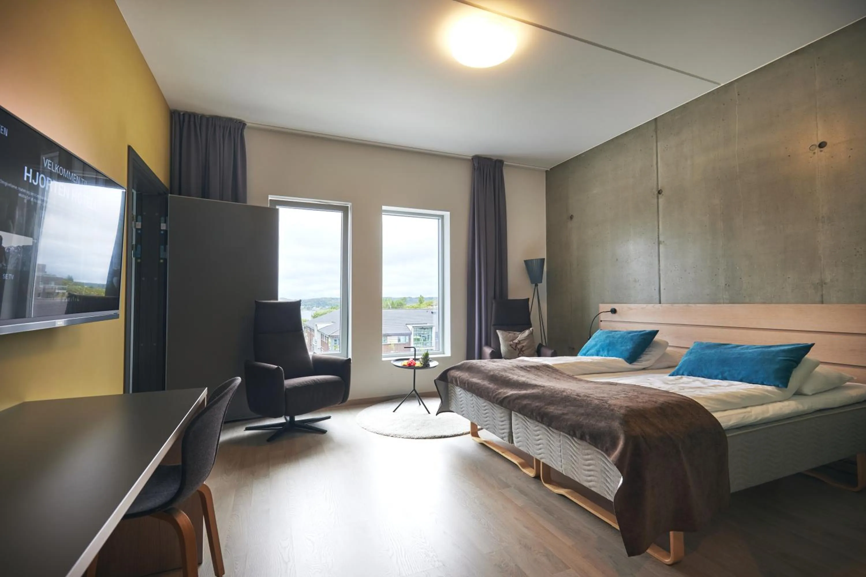 Bedroom, Bed in Hjorten Hotell Hitra