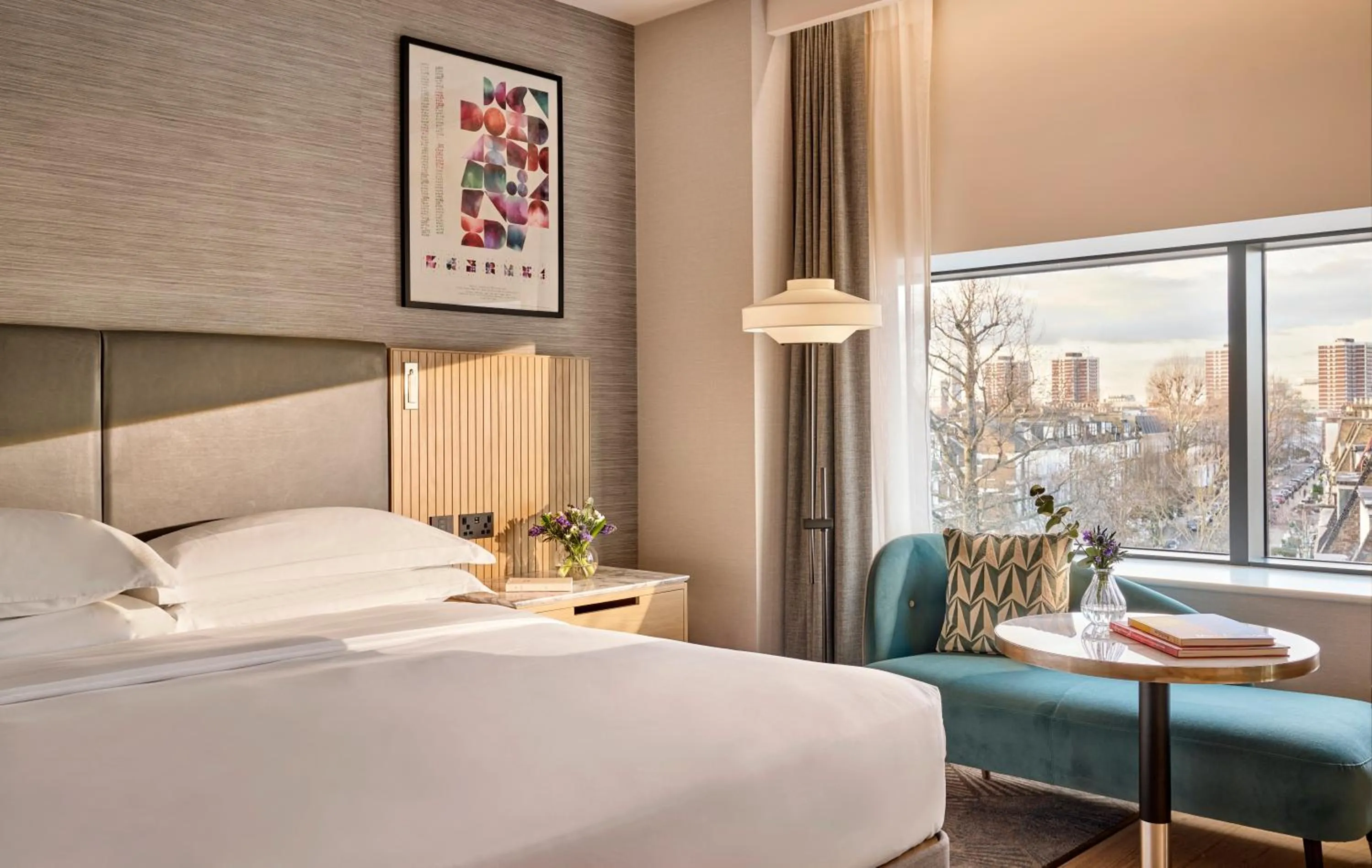 Bed in Hyatt Regency London Olympia