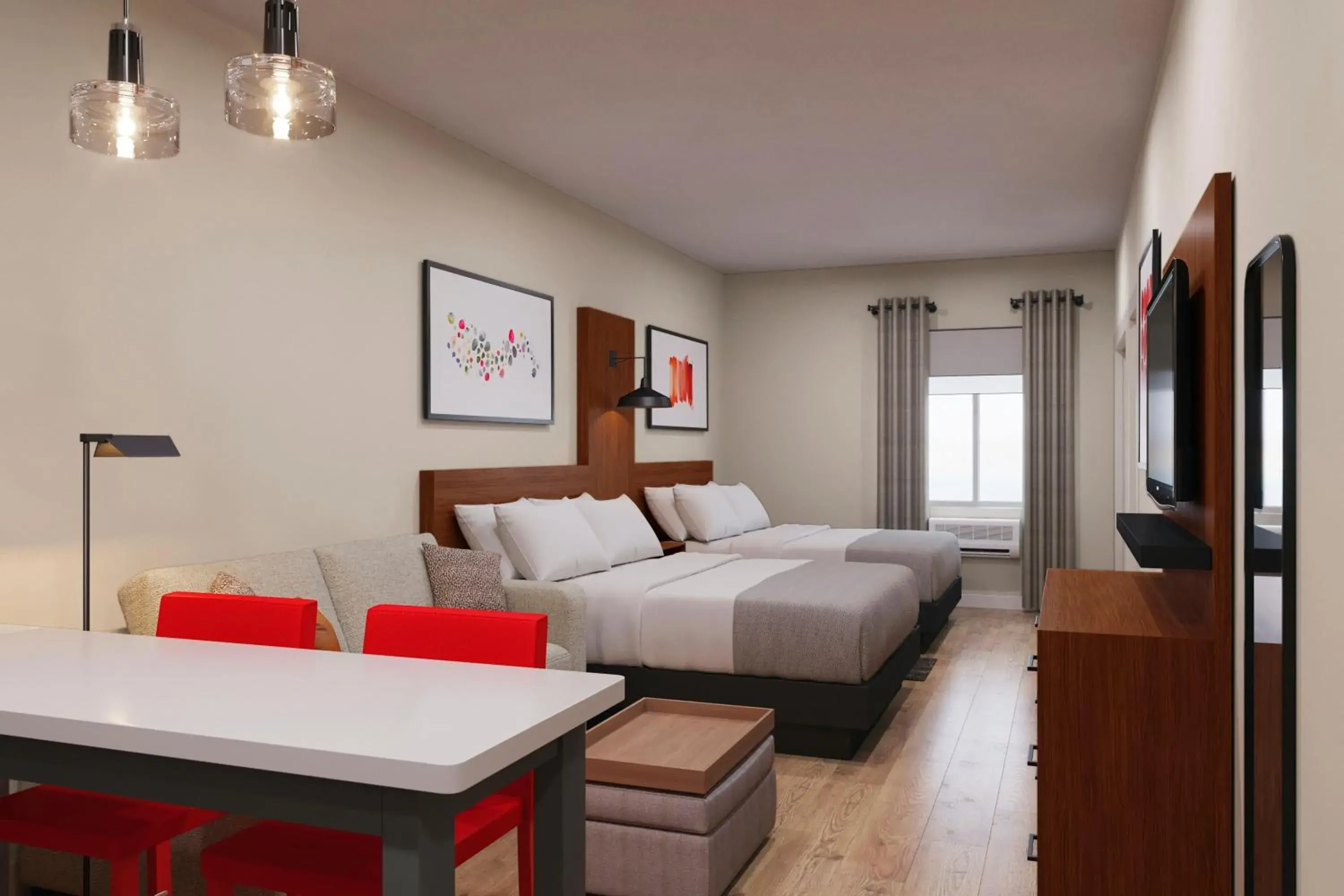 Queen Room with Two Queen Beds - Non-Smoking in Hawthorn Extended Stay by Wyndham Miamisburg Dayton South Queen Room with Two Queen Beds - Non-Smoking in Hawthorn Extended Stay by Wyndham Miamisburg Dayton South