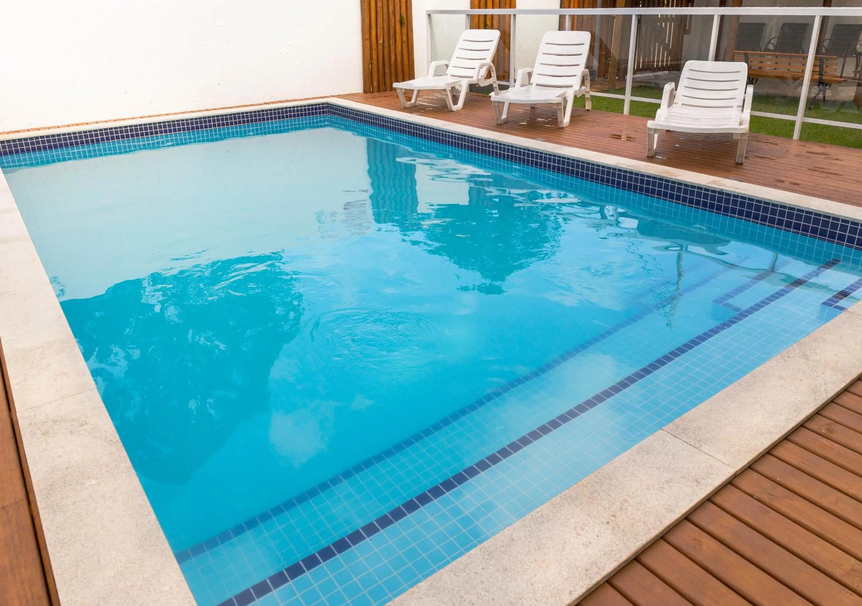 Pool view in Pousada Maiken