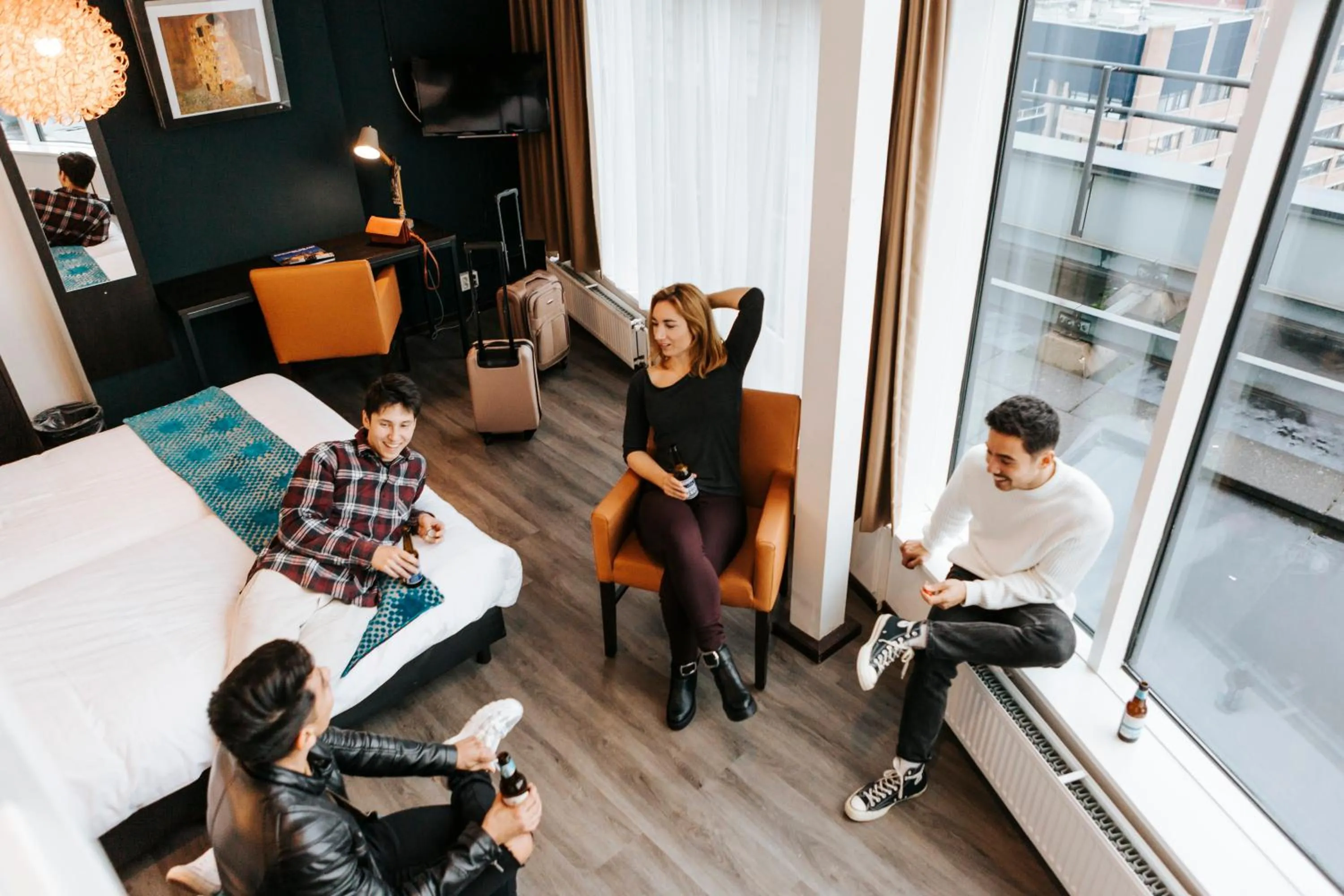 Bedroom in The Hague Teleport Hotel - Free Parking