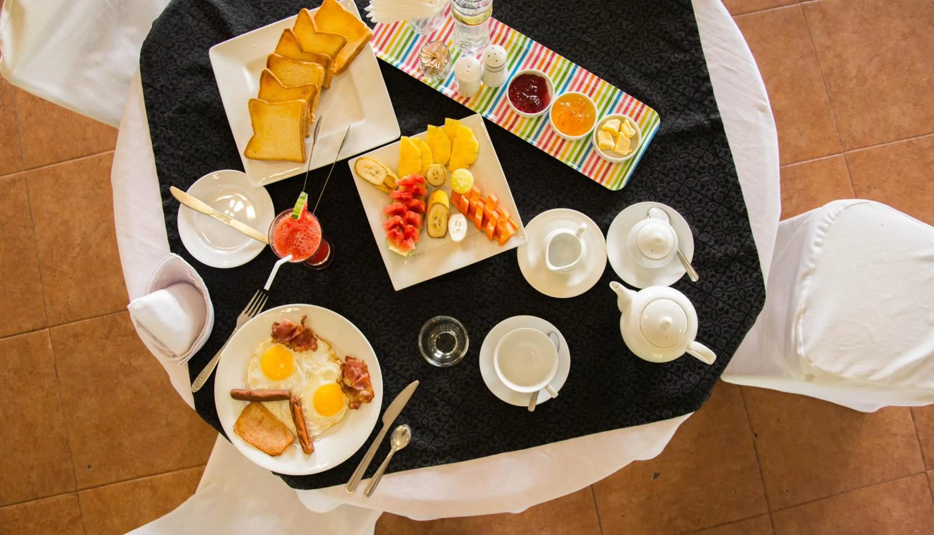 Continental breakfast in Hotel Spring View