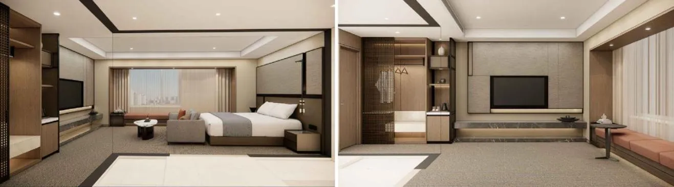 Bedroom, Bed in Grand Plaza Cheongju Hotel