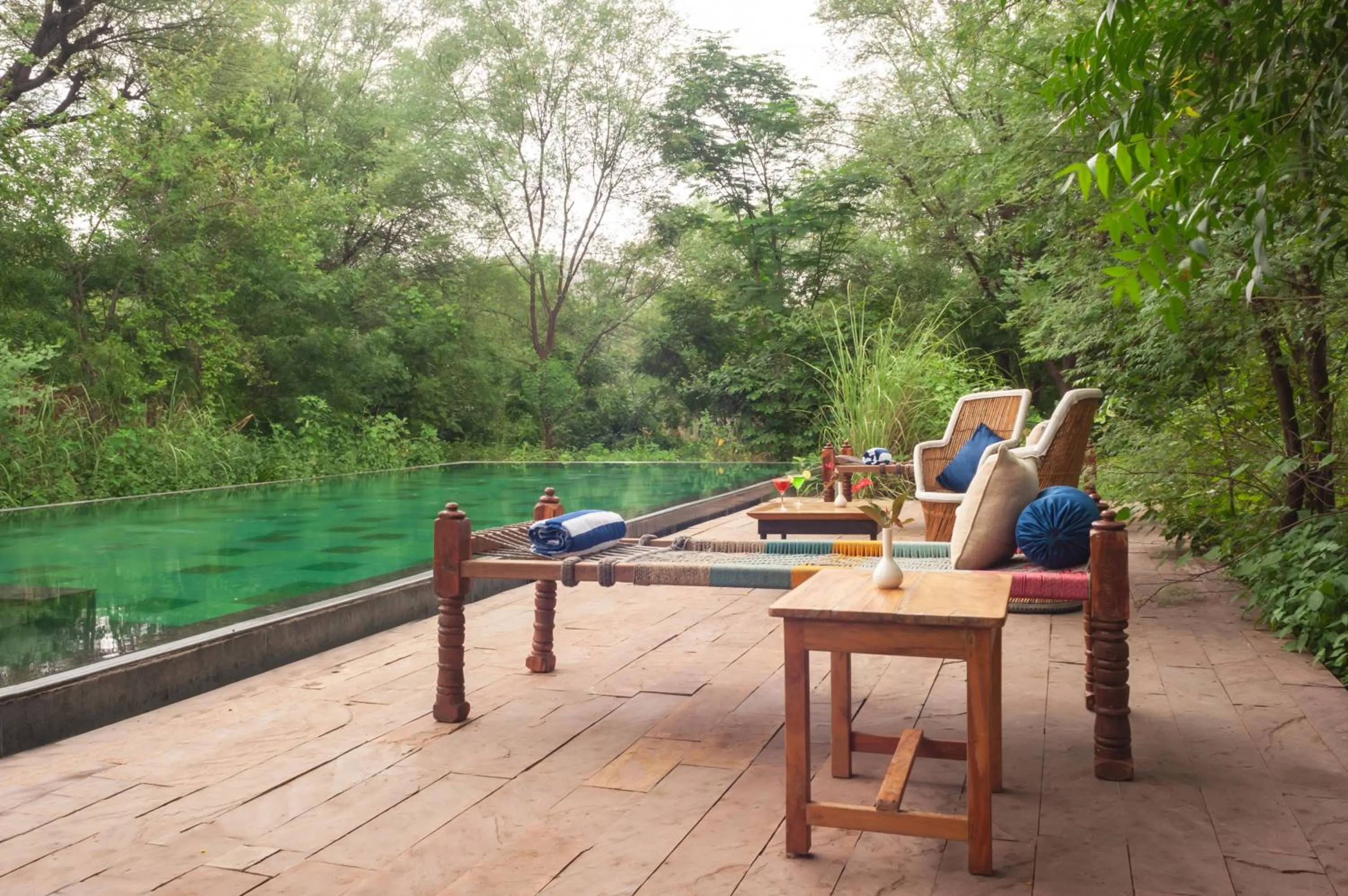 Swimming pool in Trees N Tigers Luxury Wildlife Lodge